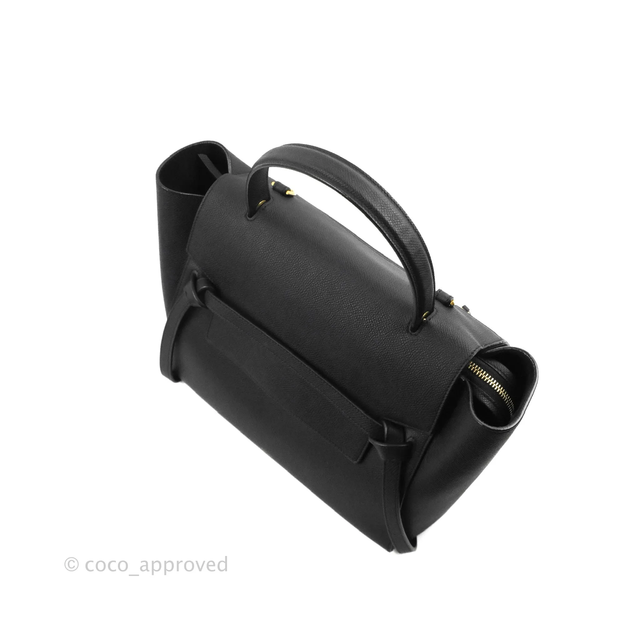 Celine Mini Belt Bag Black Grained Calfskin Gold Hardware