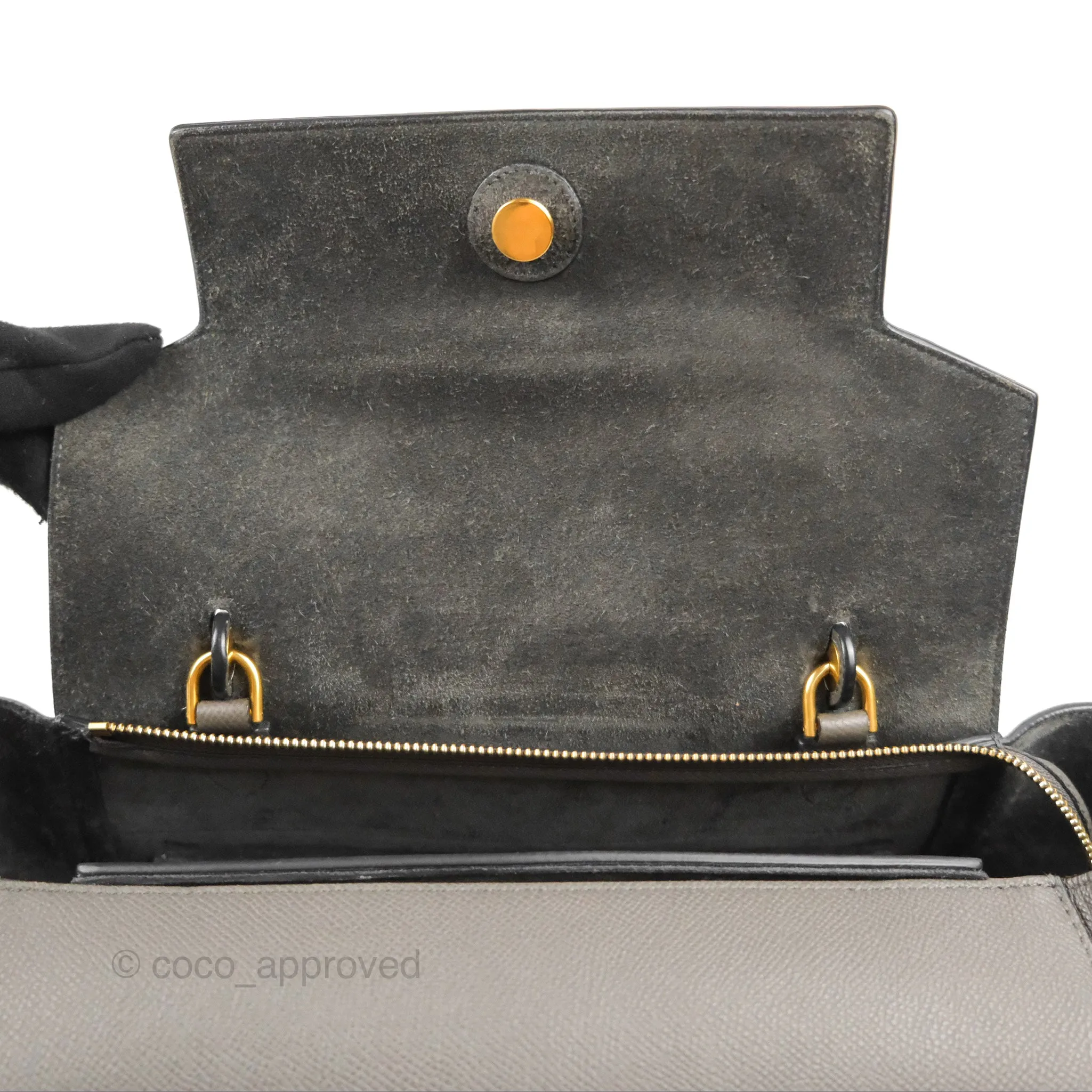 Celine Mini Belt Bag Dark Grey Grained Calfskin