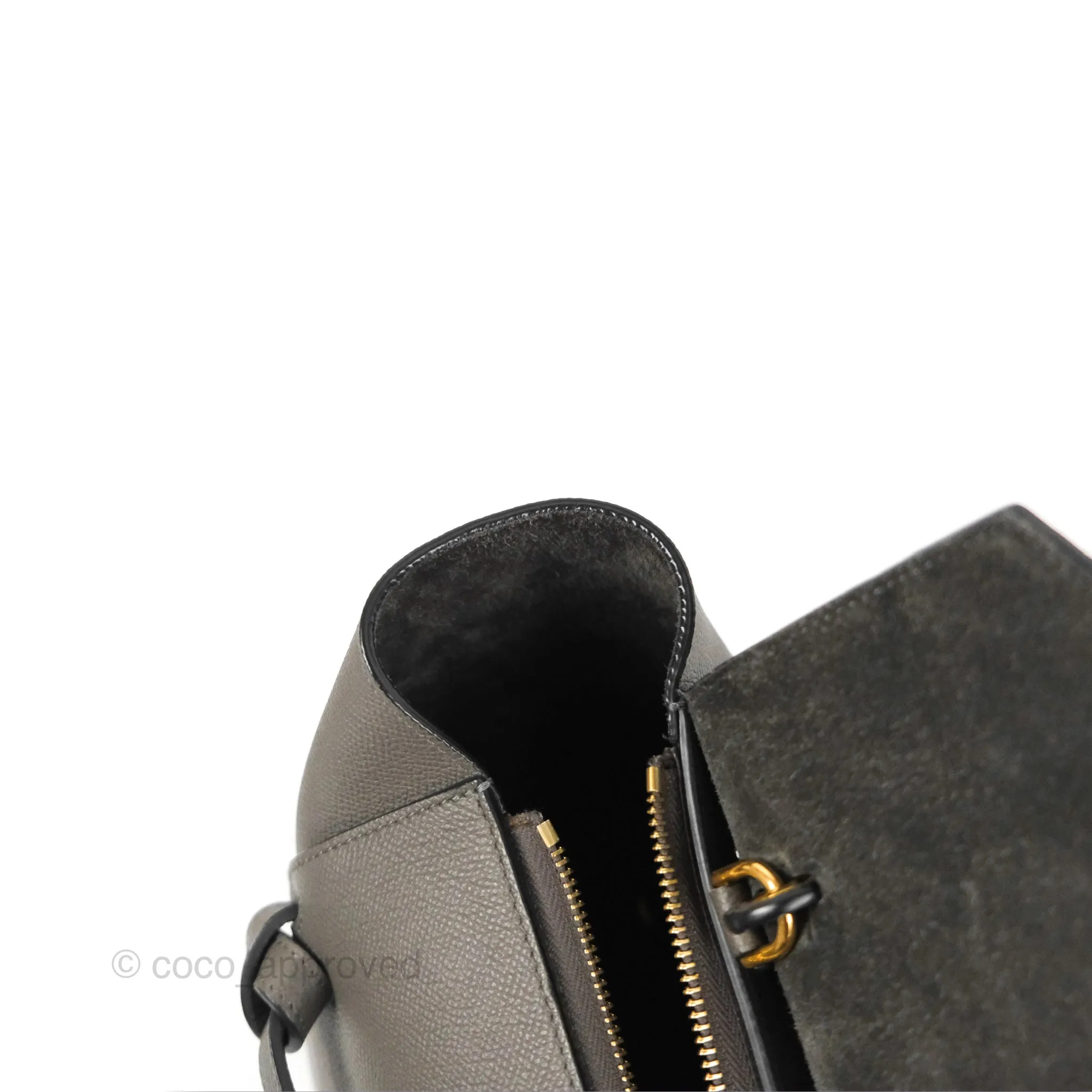Celine Mini Belt Bag Dark Grey Grained Calfskin
