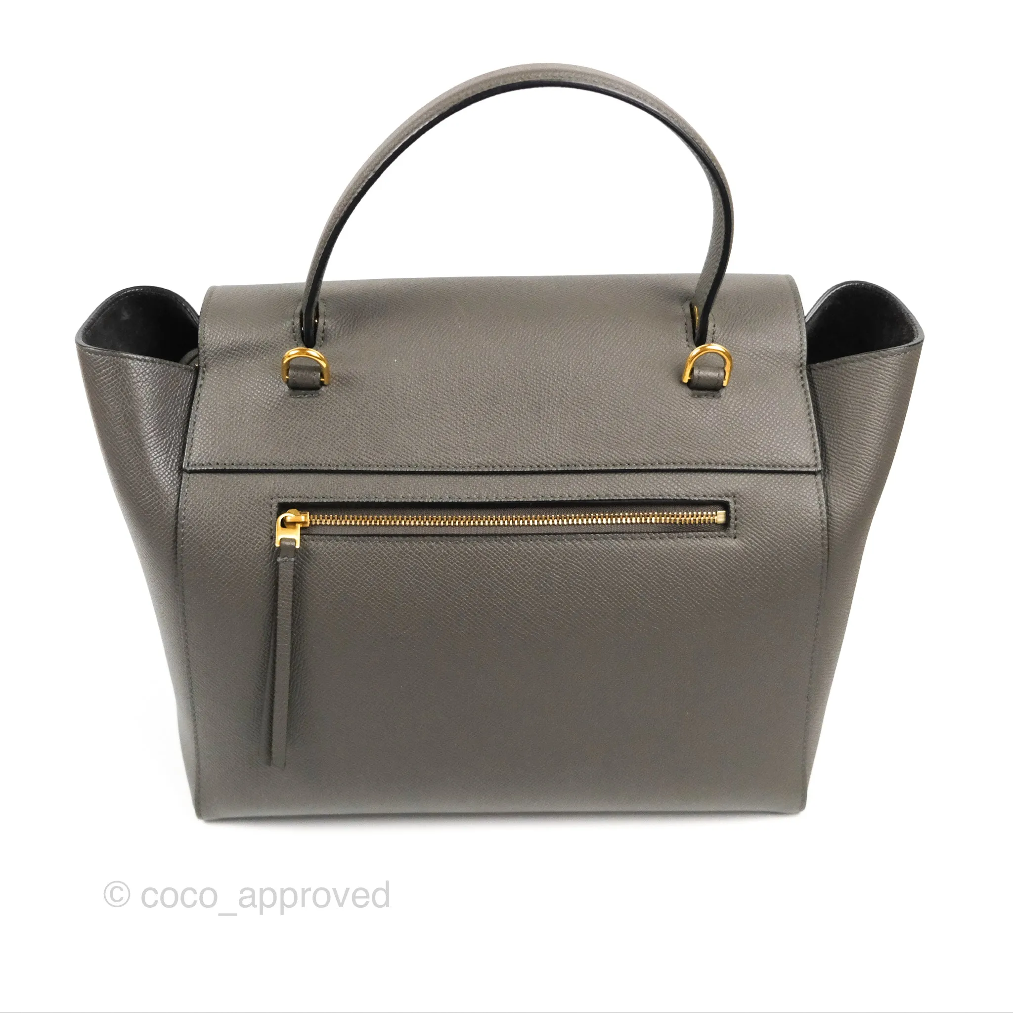 Celine Mini Belt Bag Dark Grey Grained Calfskin