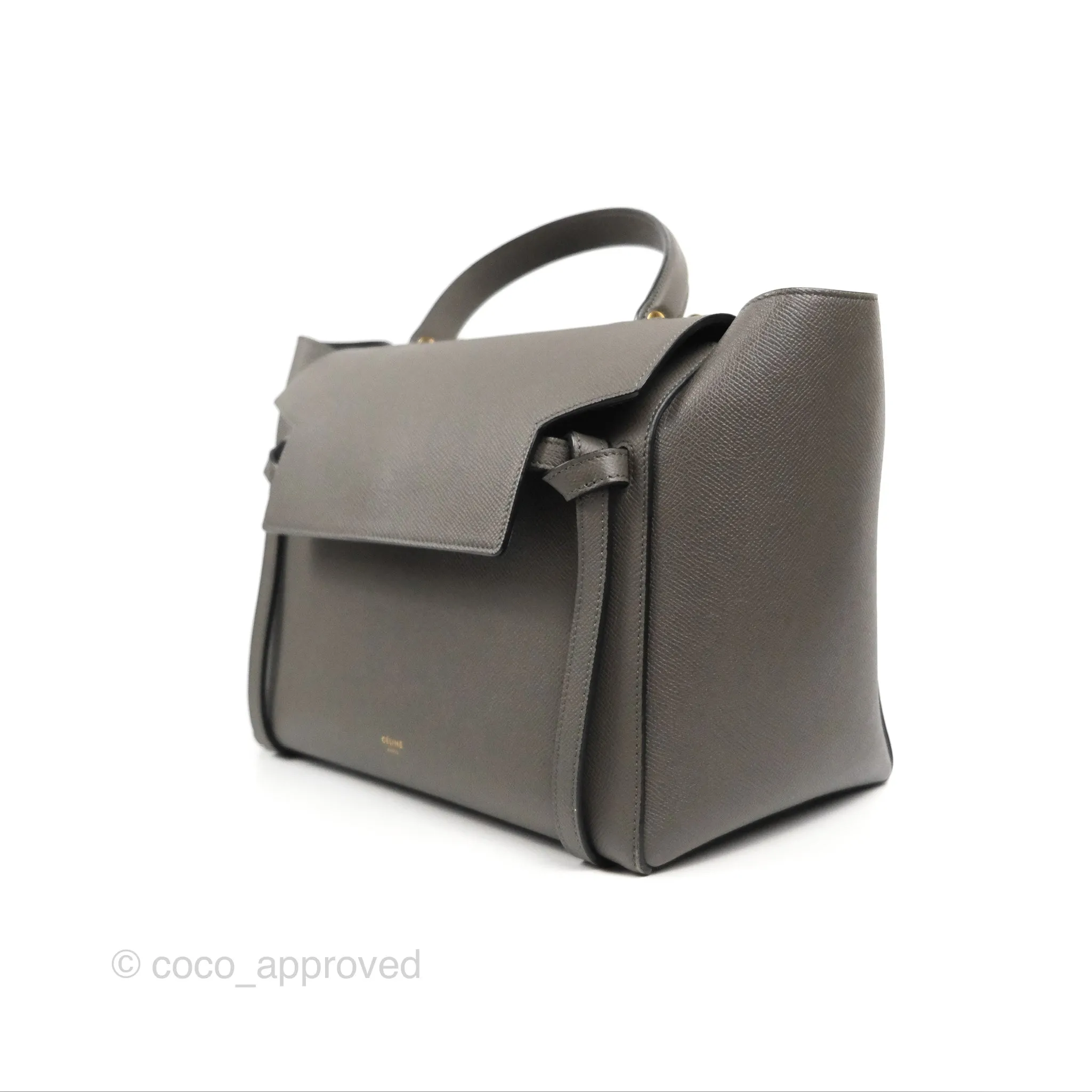 Celine Mini Belt Bag Dark Grey Grained Calfskin