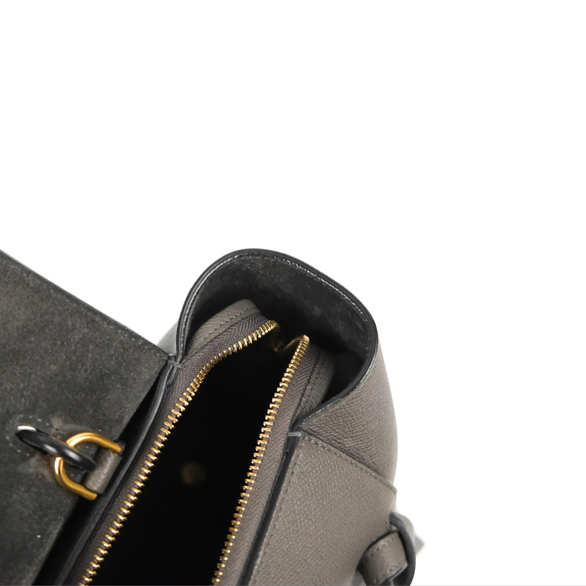 Celine Mini Belt Bag Dark Grey Grained Calfskin