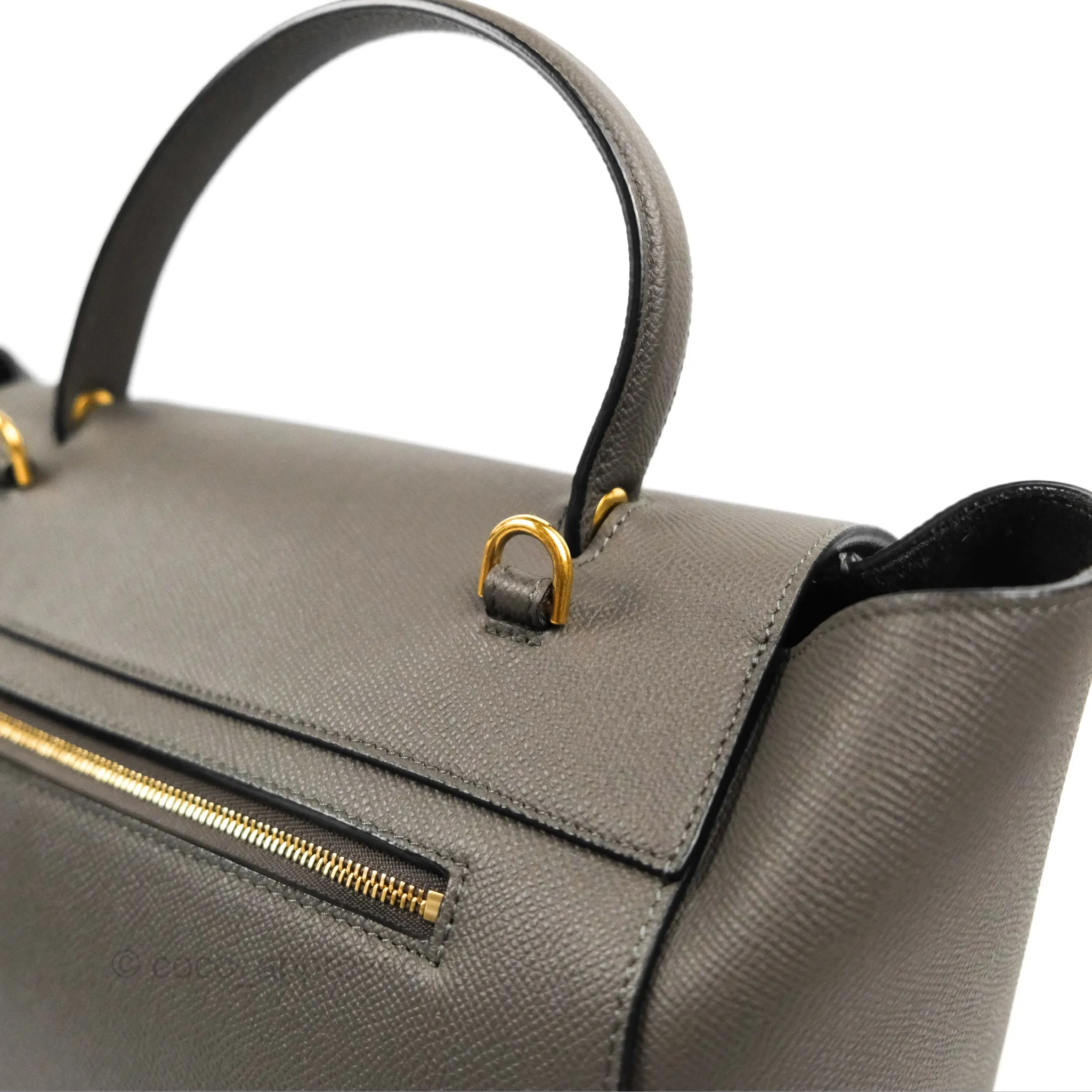Celine Mini Belt Bag Dark Grey Grained Calfskin