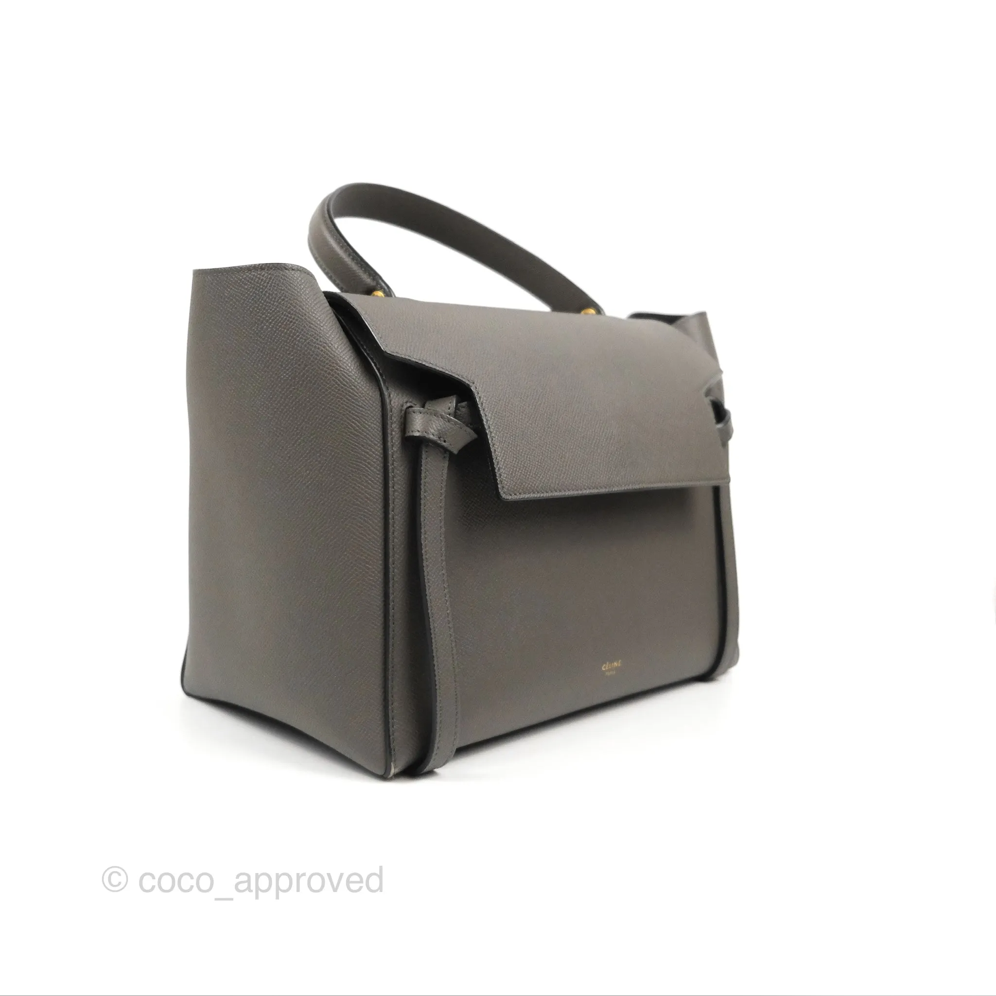 Celine Mini Belt Bag Dark Grey Grained Calfskin