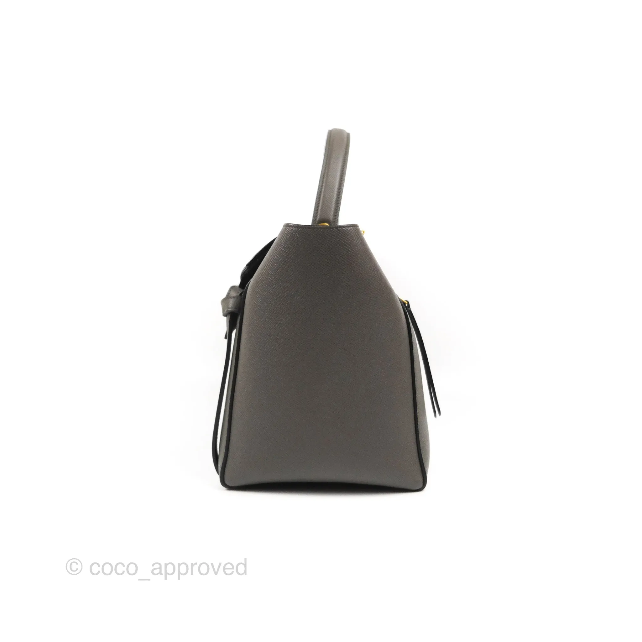 Celine Mini Belt Bag Dark Grey Grained Calfskin