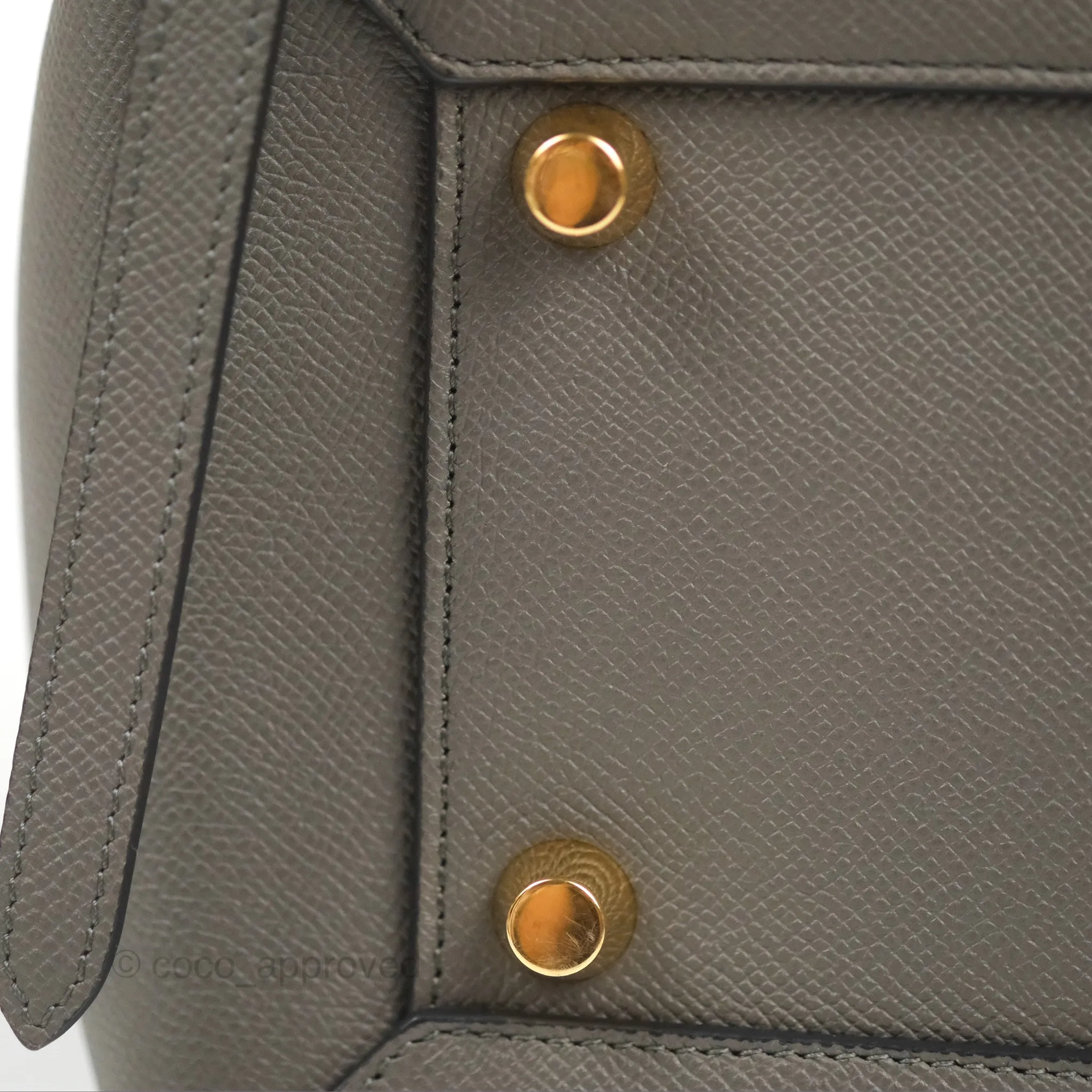Celine Mini Belt Bag Dark Grey Grained Calfskin