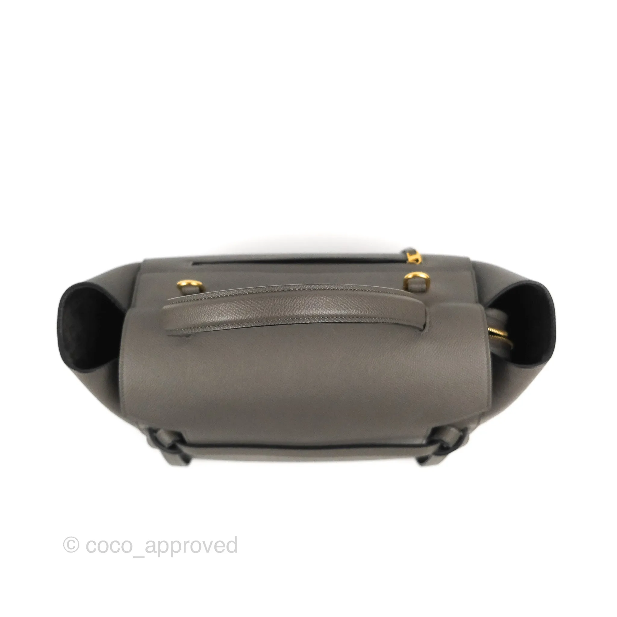 Celine Mini Belt Bag Dark Grey Grained Calfskin