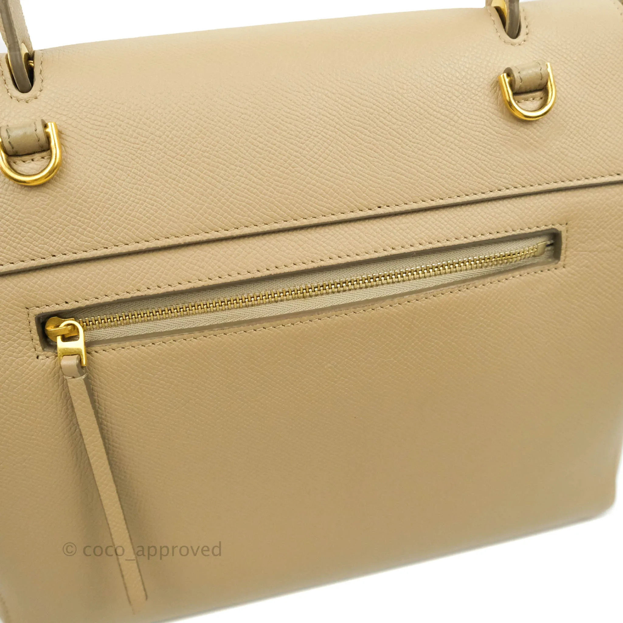 Celine Mini Belt Bag Dune Grained Calfskin Gold Hardware