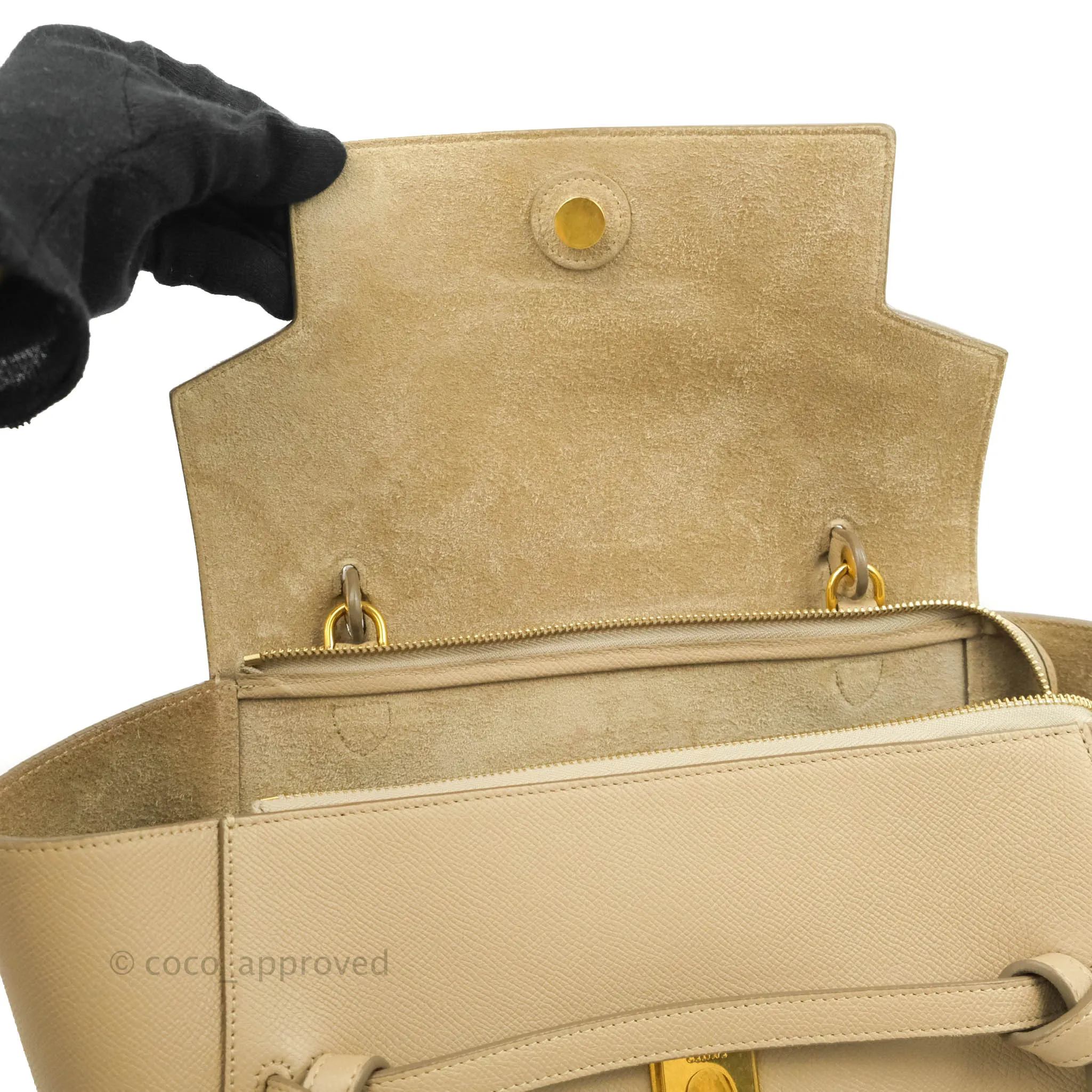 Celine Mini Belt Bag Dune Grained Calfskin Gold Hardware