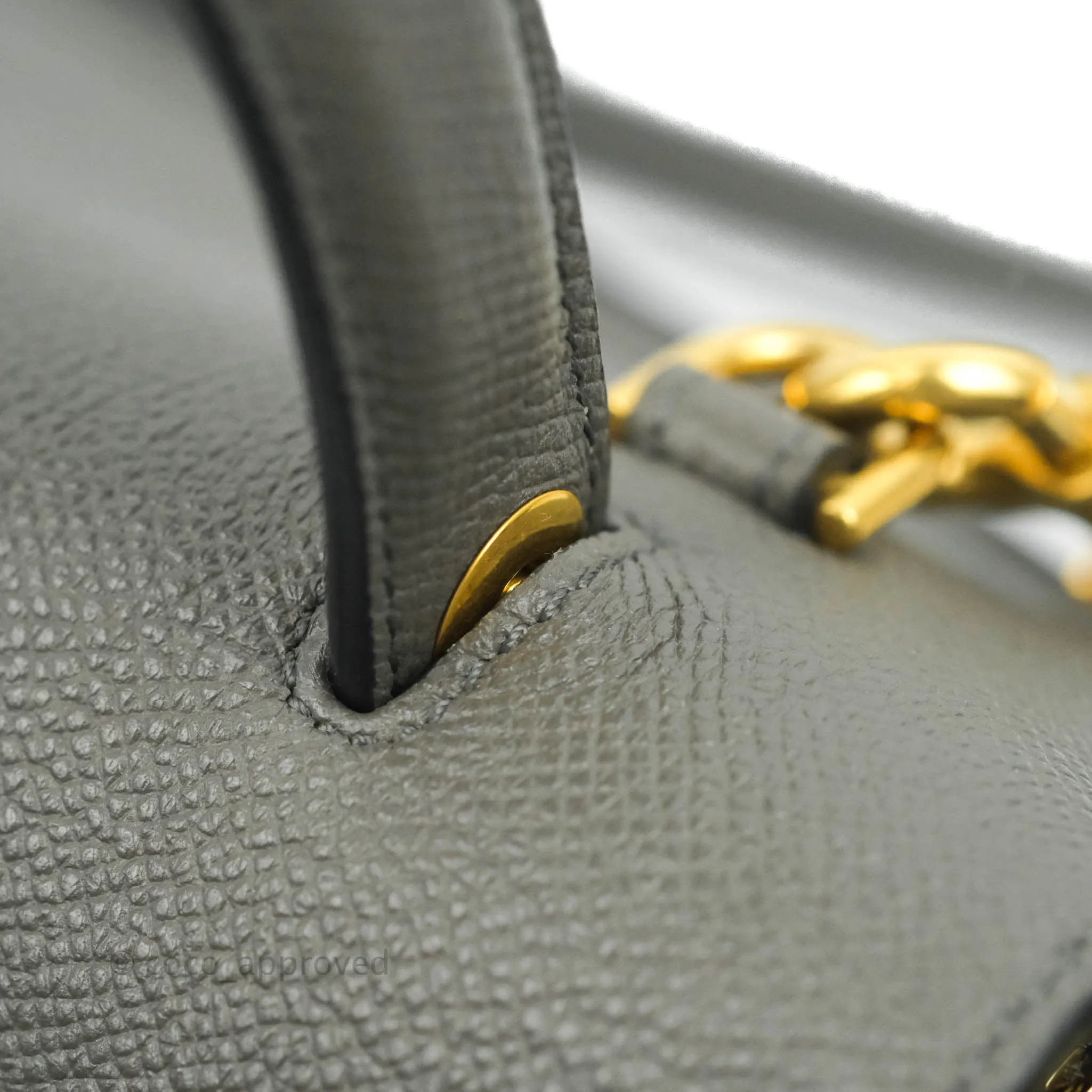 Celine Mini Belt Bag Grey Grained Calfskin Gold Hardware
