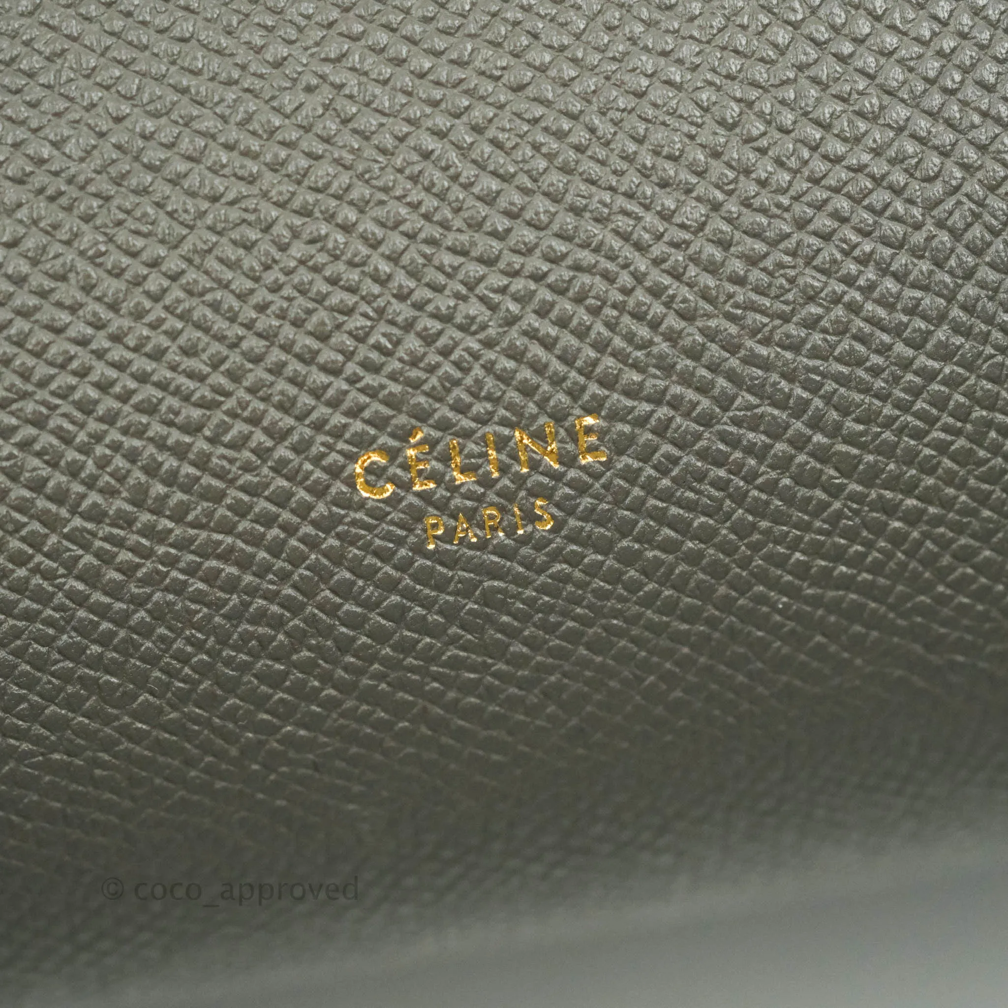 Celine Mini Belt Bag Grey Grained Calfskin Gold Hardware