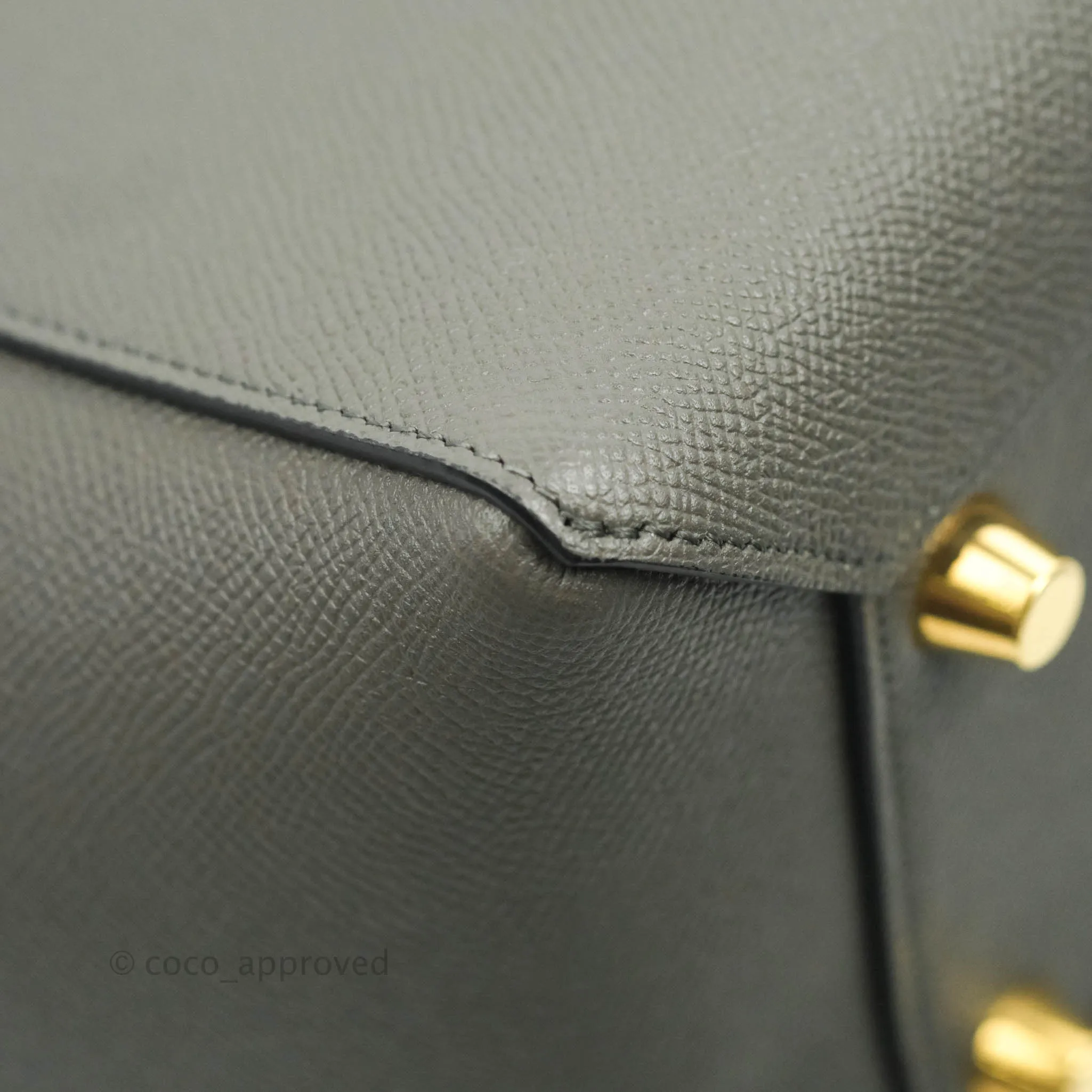 Celine Mini Belt Bag Grey Grained Calfskin Gold Hardware