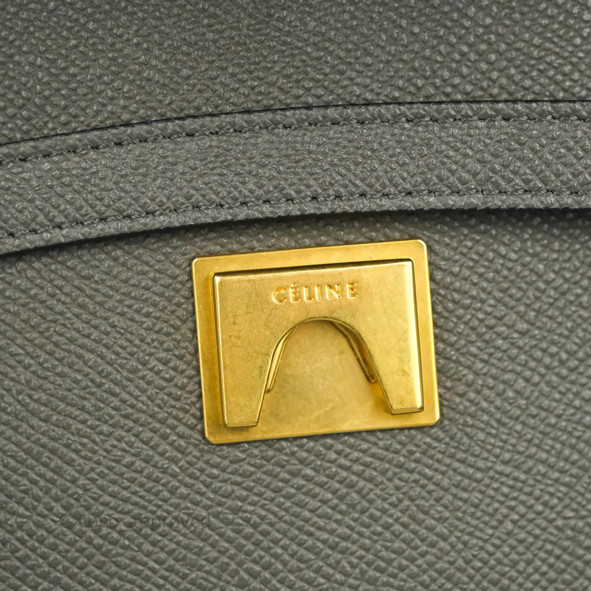 Celine Mini Belt Bag Grey Grained Calfskin Gold Hardware