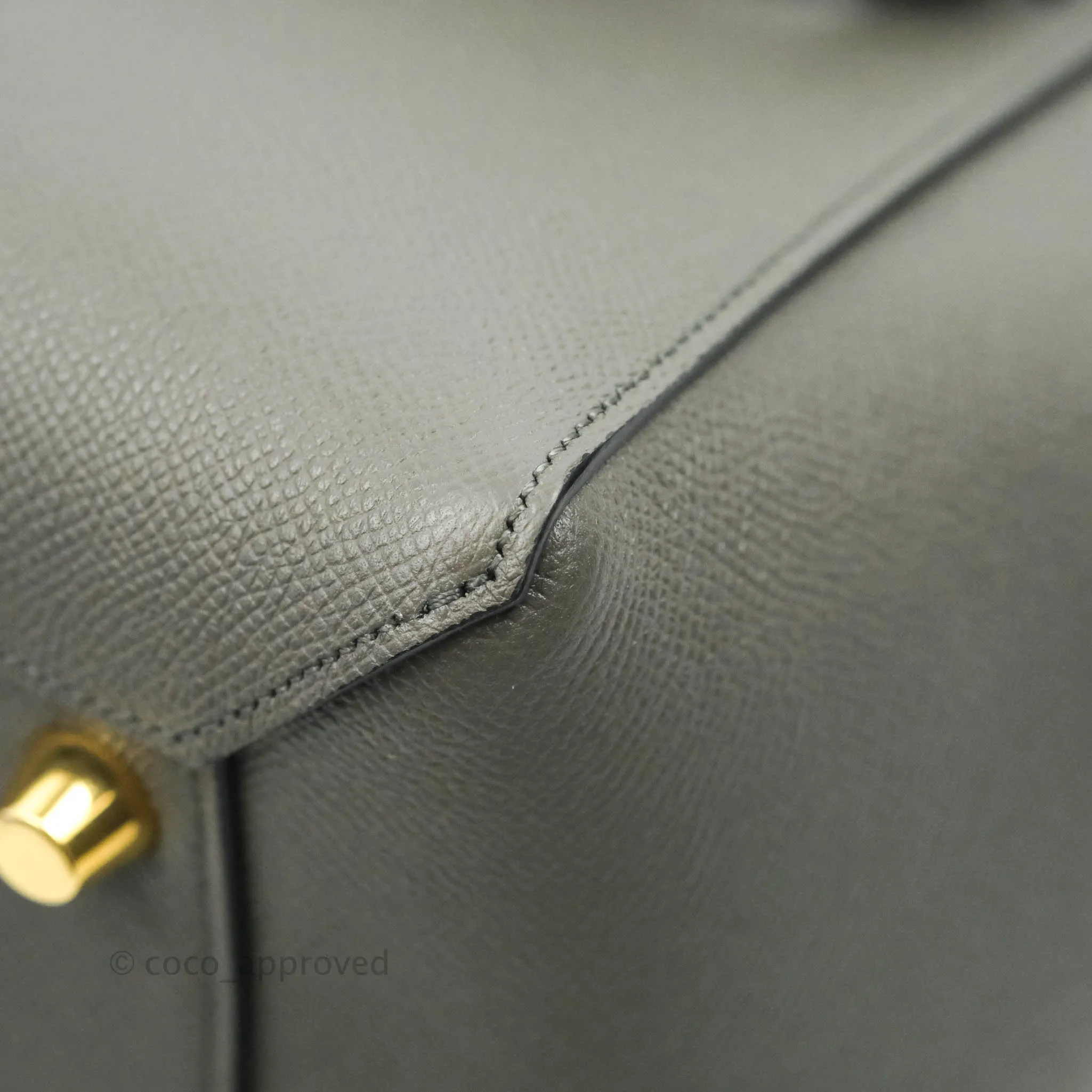 Celine Mini Belt Bag Grey Grained Calfskin Gold Hardware