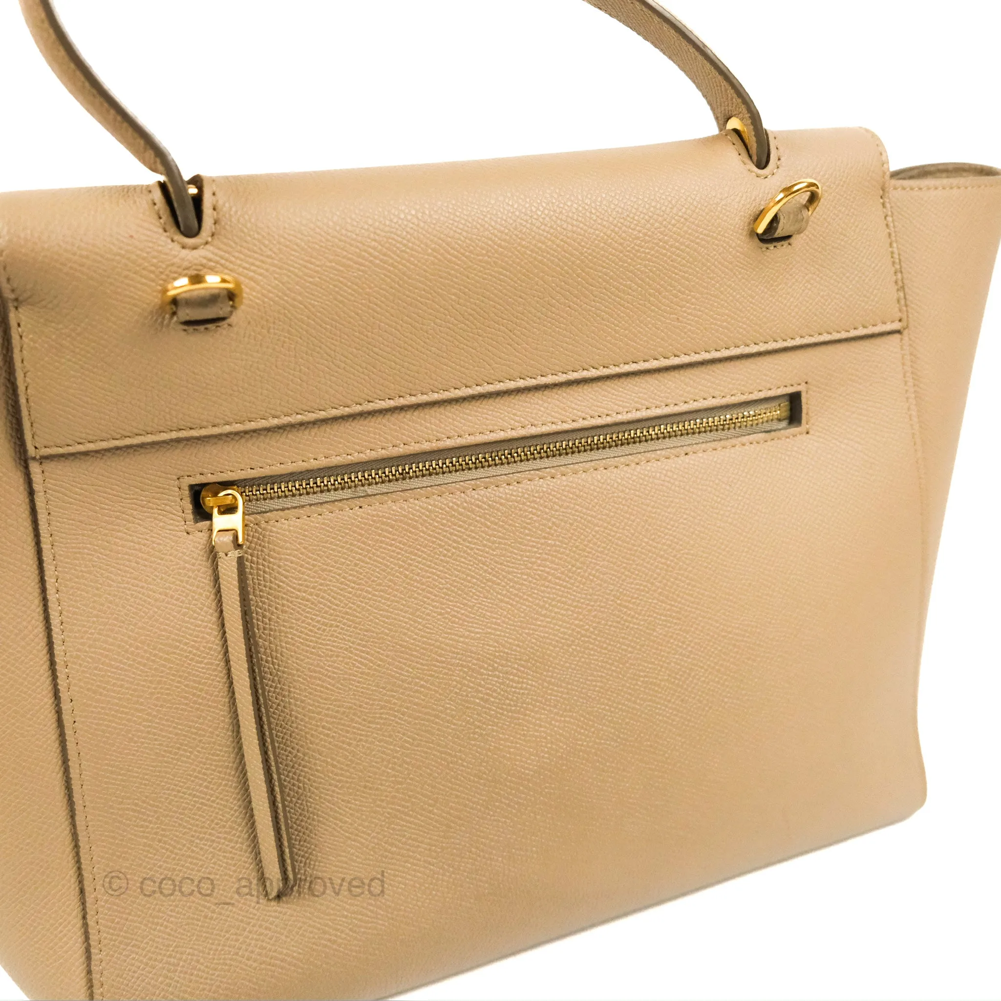 Celine Mini Belt Bag Light Taupe Grained Calfskin Gold Hardware