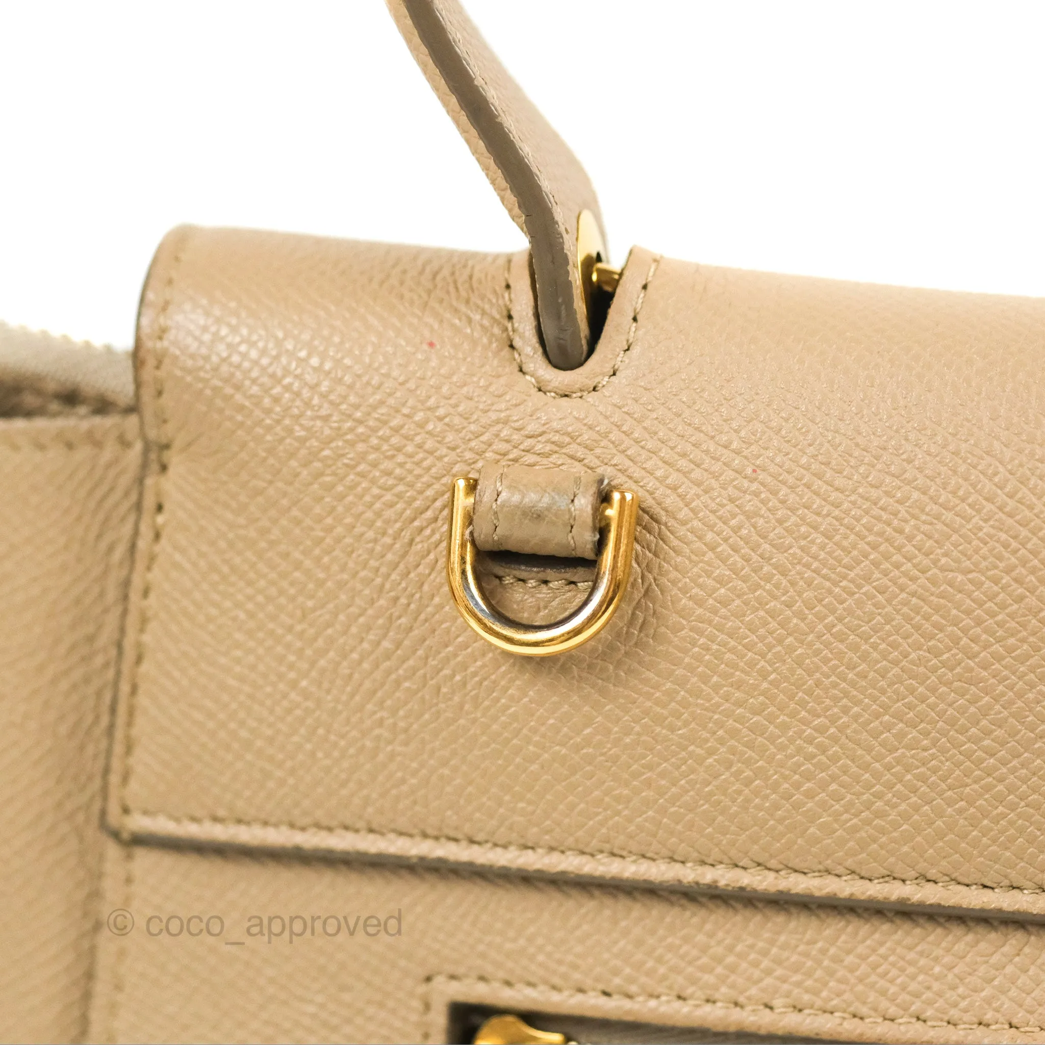 Celine Mini Belt Bag Light Taupe Grained Calfskin Gold Hardware
