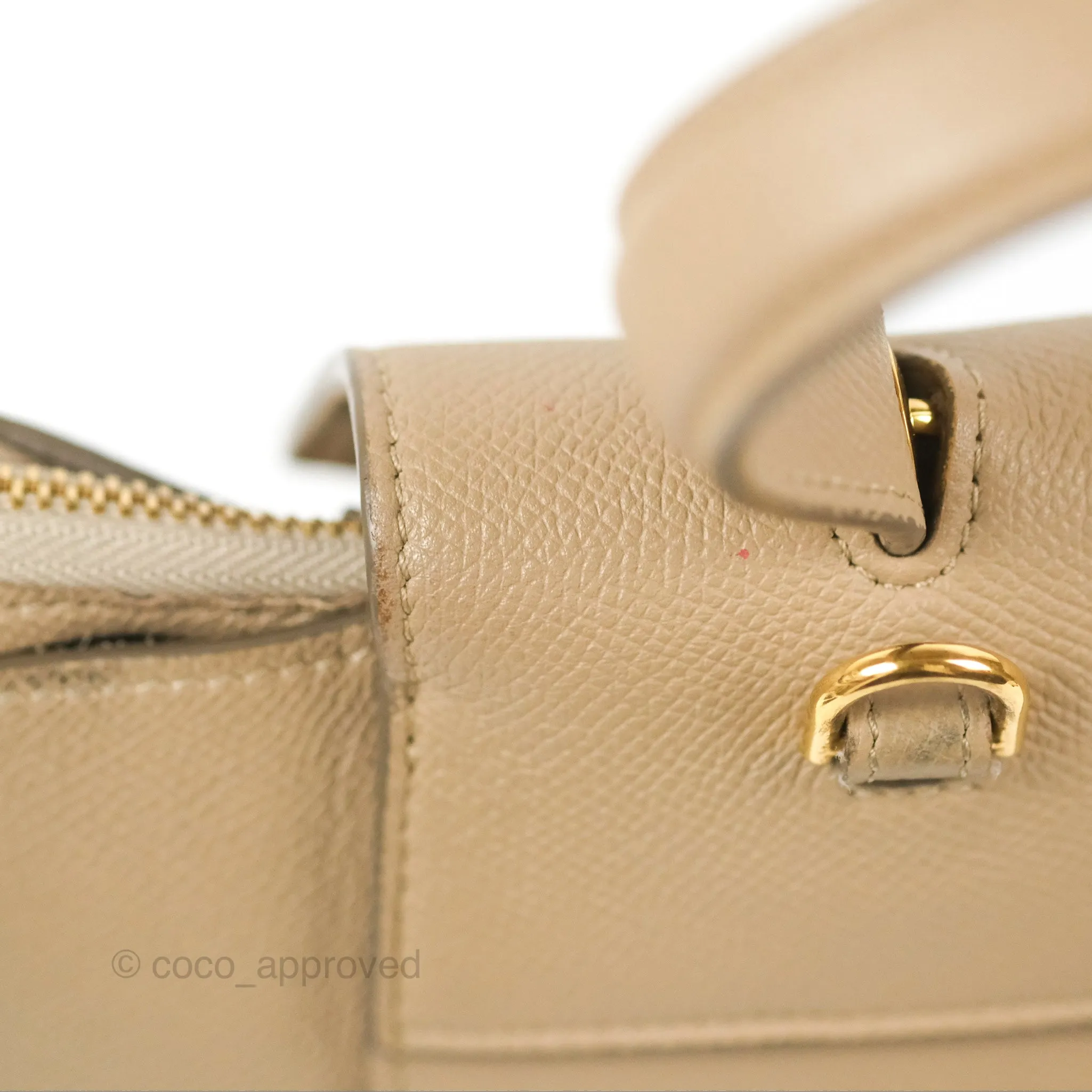 Celine Mini Belt Bag Light Taupe Grained Calfskin Gold Hardware
