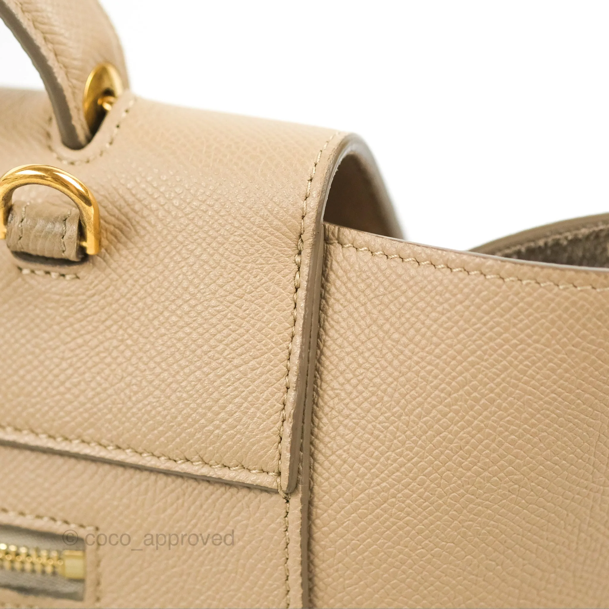 Celine Mini Belt Bag Light Taupe Grained Calfskin Gold Hardware