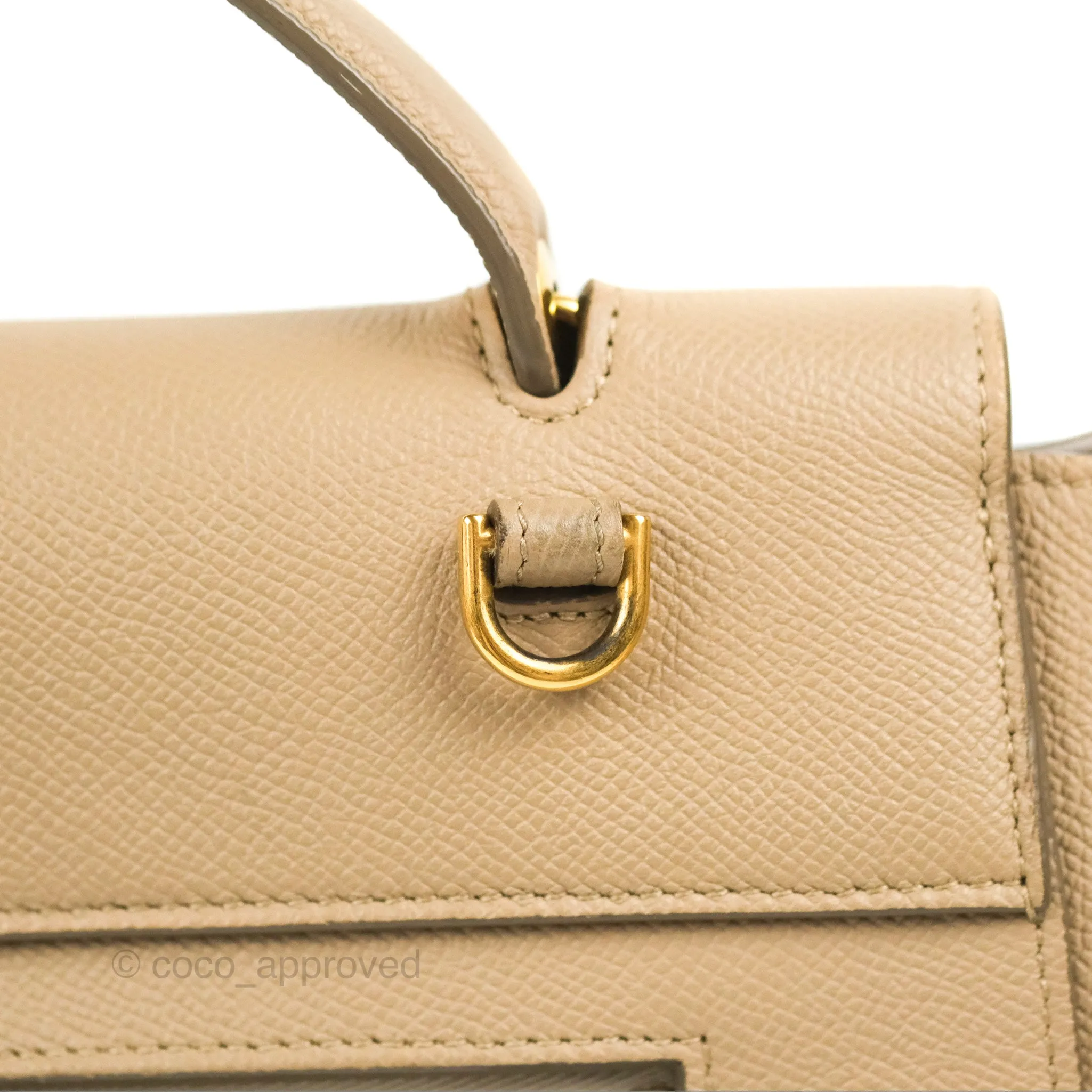 Celine Mini Belt Bag Light Taupe Grained Calfskin Gold Hardware