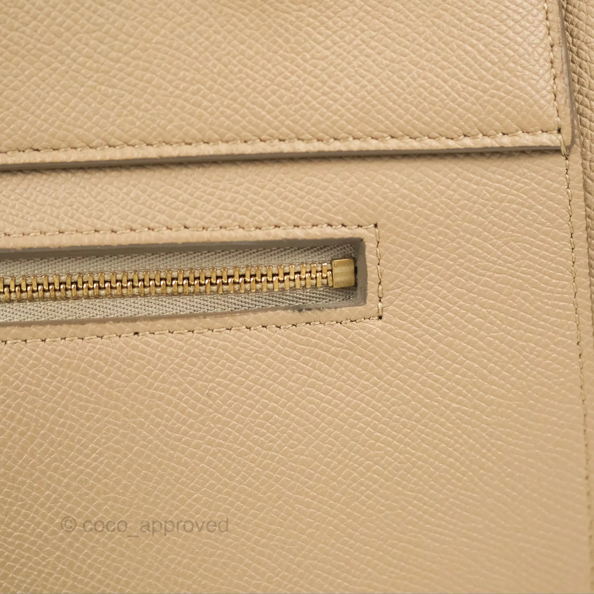 Celine Mini Belt Bag Light Taupe Grained Calfskin Gold Hardware