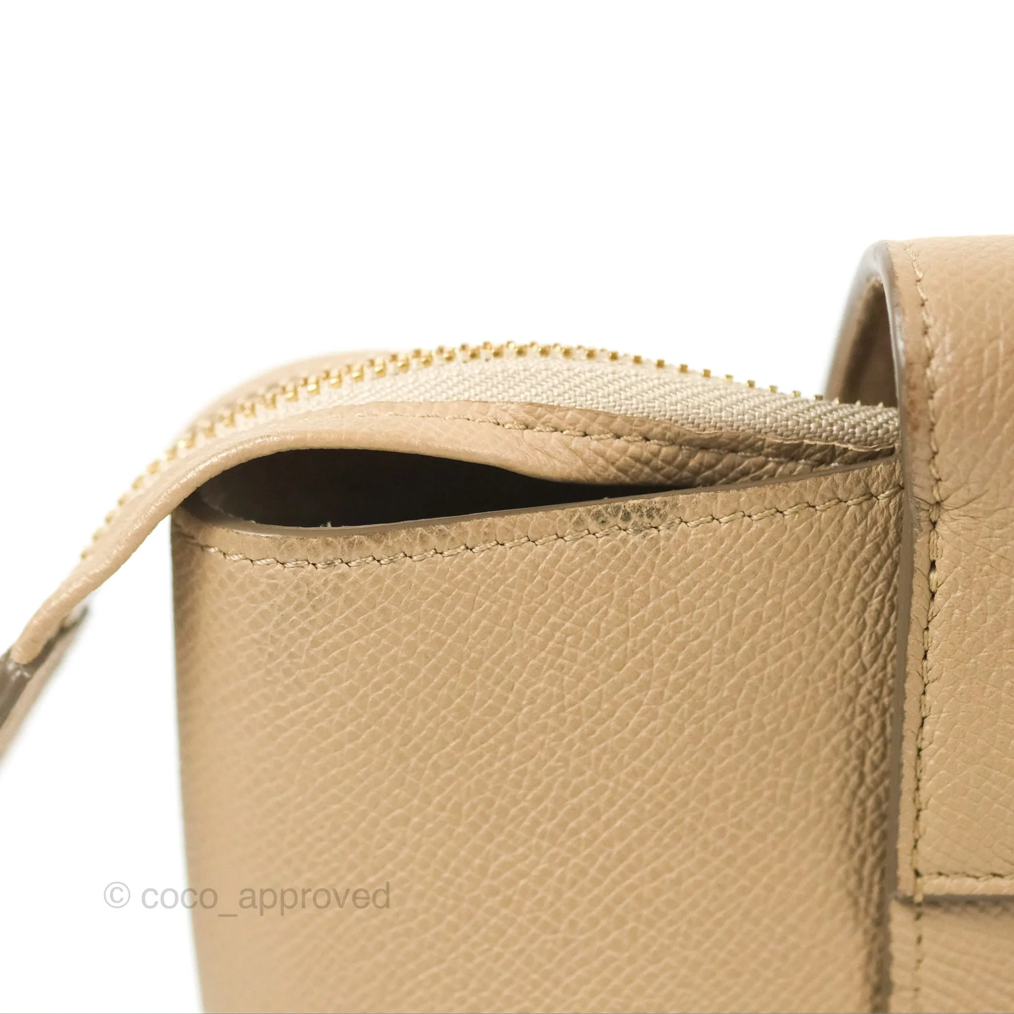 Celine Mini Belt Bag Light Taupe Grained Calfskin Gold Hardware