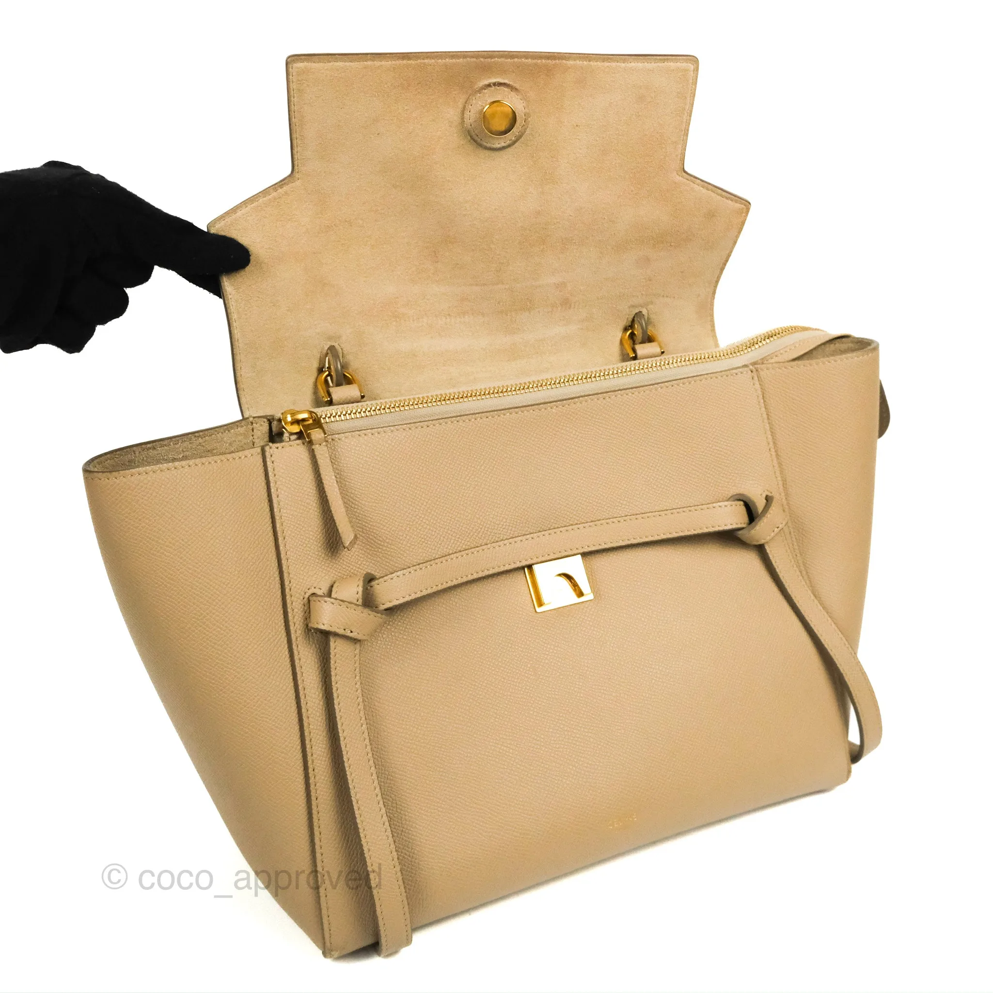 Celine Mini Belt Bag Light Taupe Grained Calfskin Gold Hardware