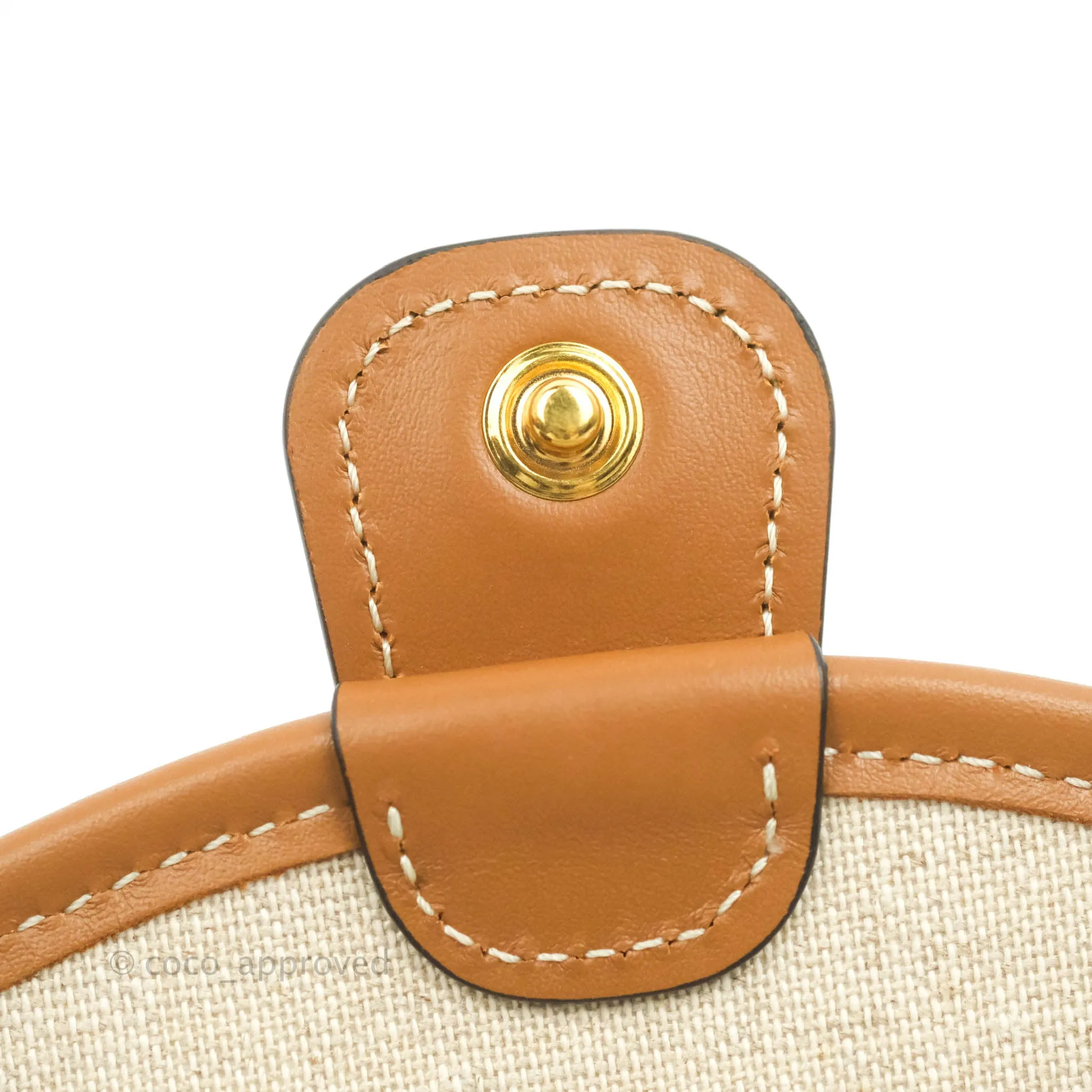 Celine Mini Besace in Navy Textile with Triomphe Embroidery Calfskin