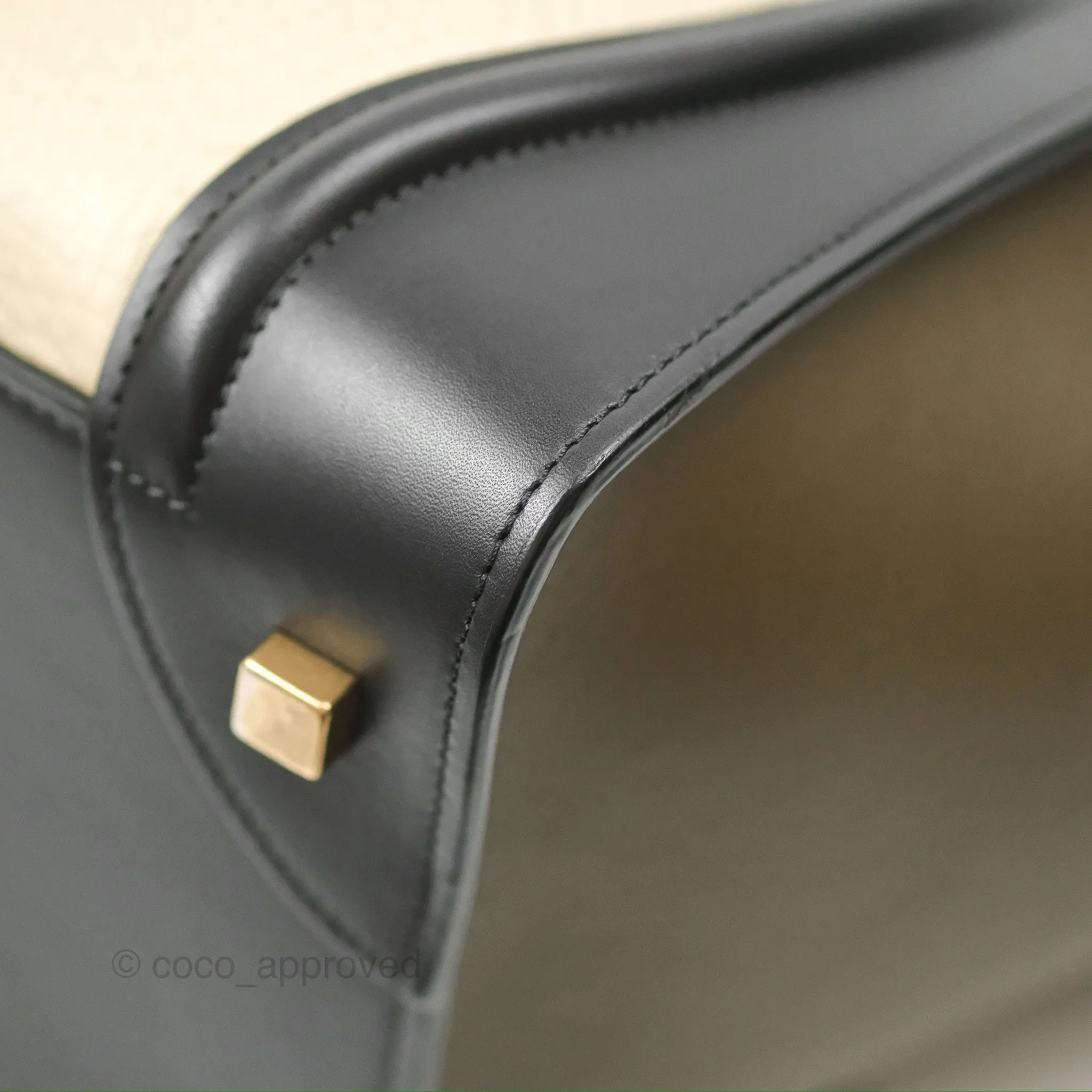 Celine Mini Luggage Bag Black/Brown/Ivory Calfskin