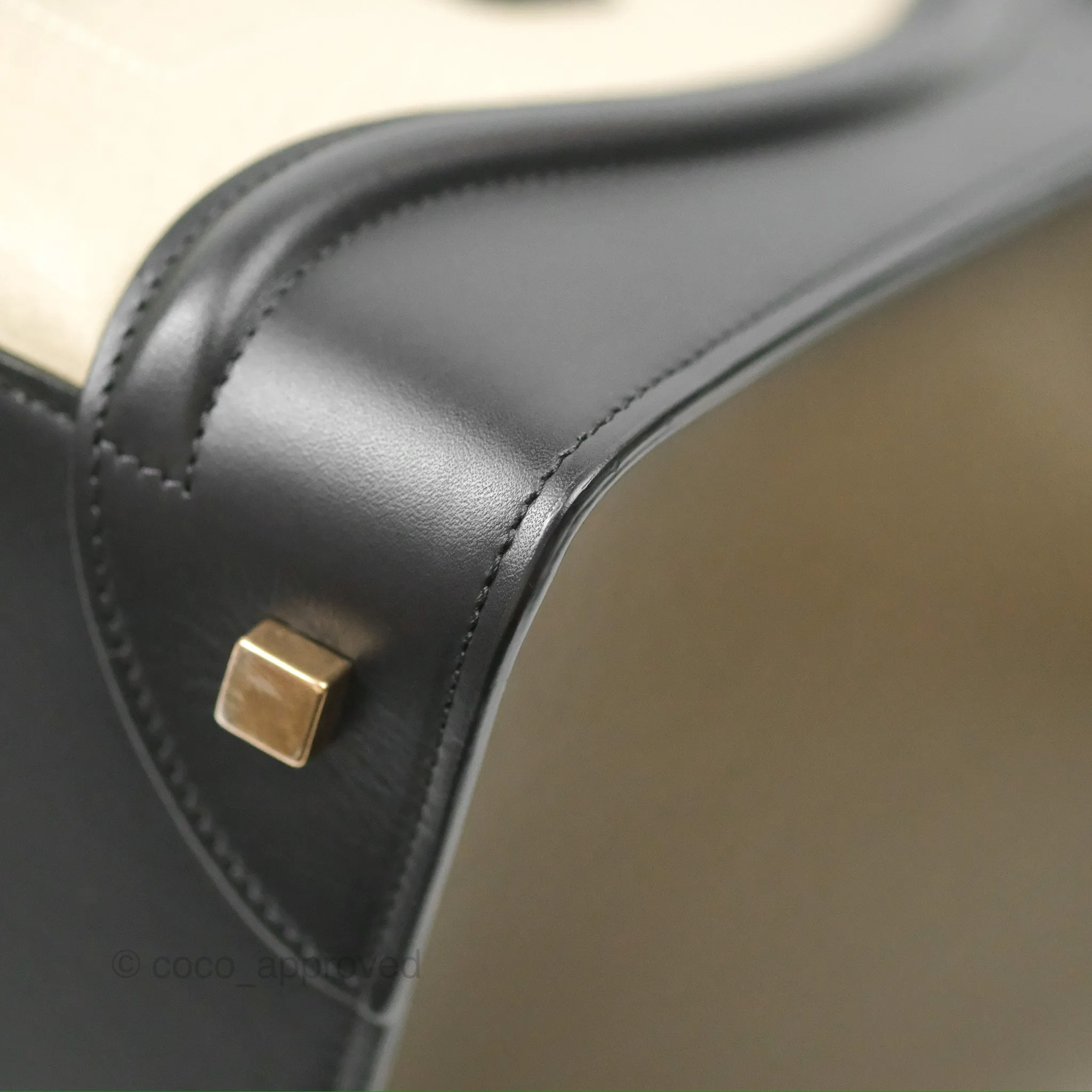 Celine Mini Luggage Bag Black/Brown/Ivory Calfskin