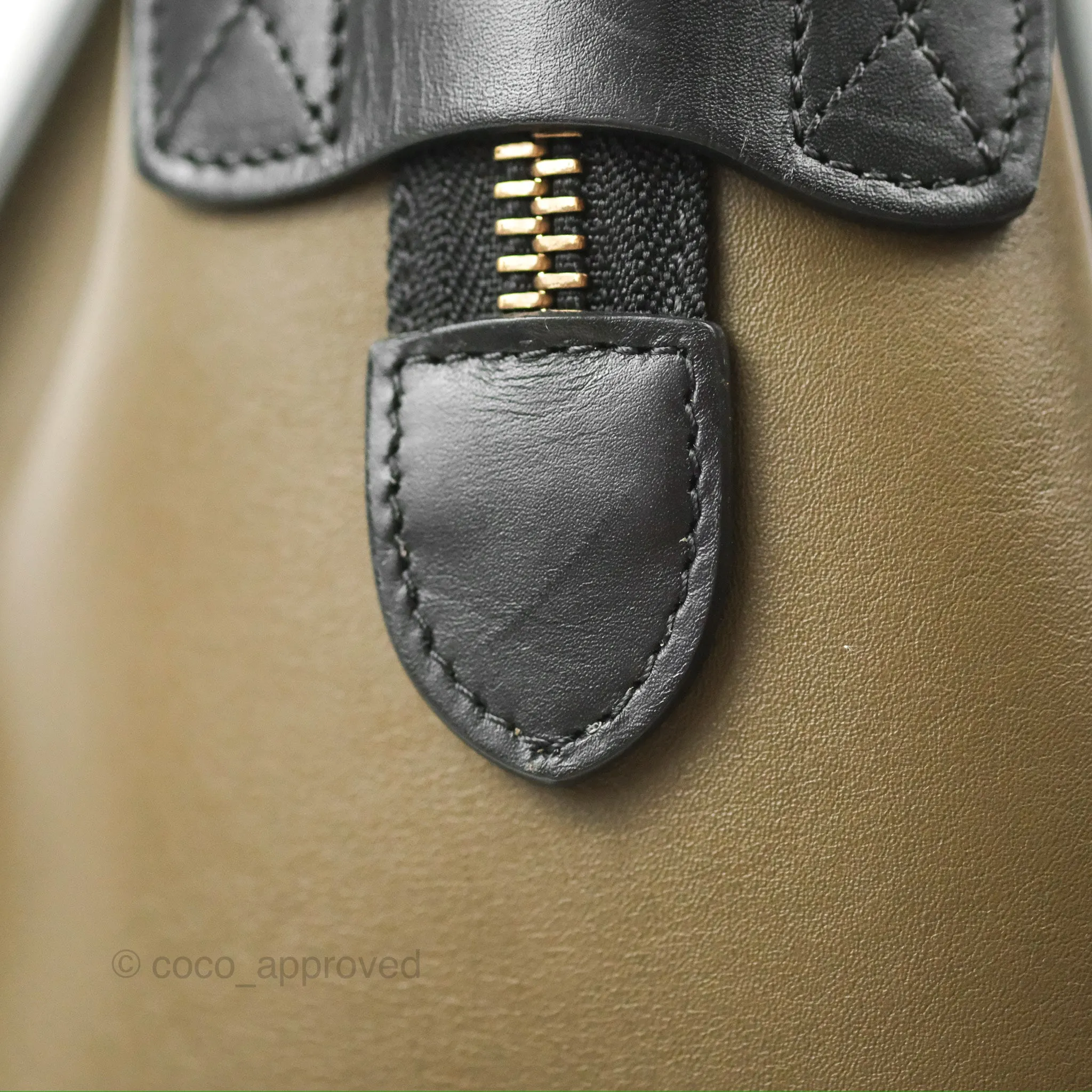 Celine Mini Luggage Bag Black/Brown/Ivory Calfskin