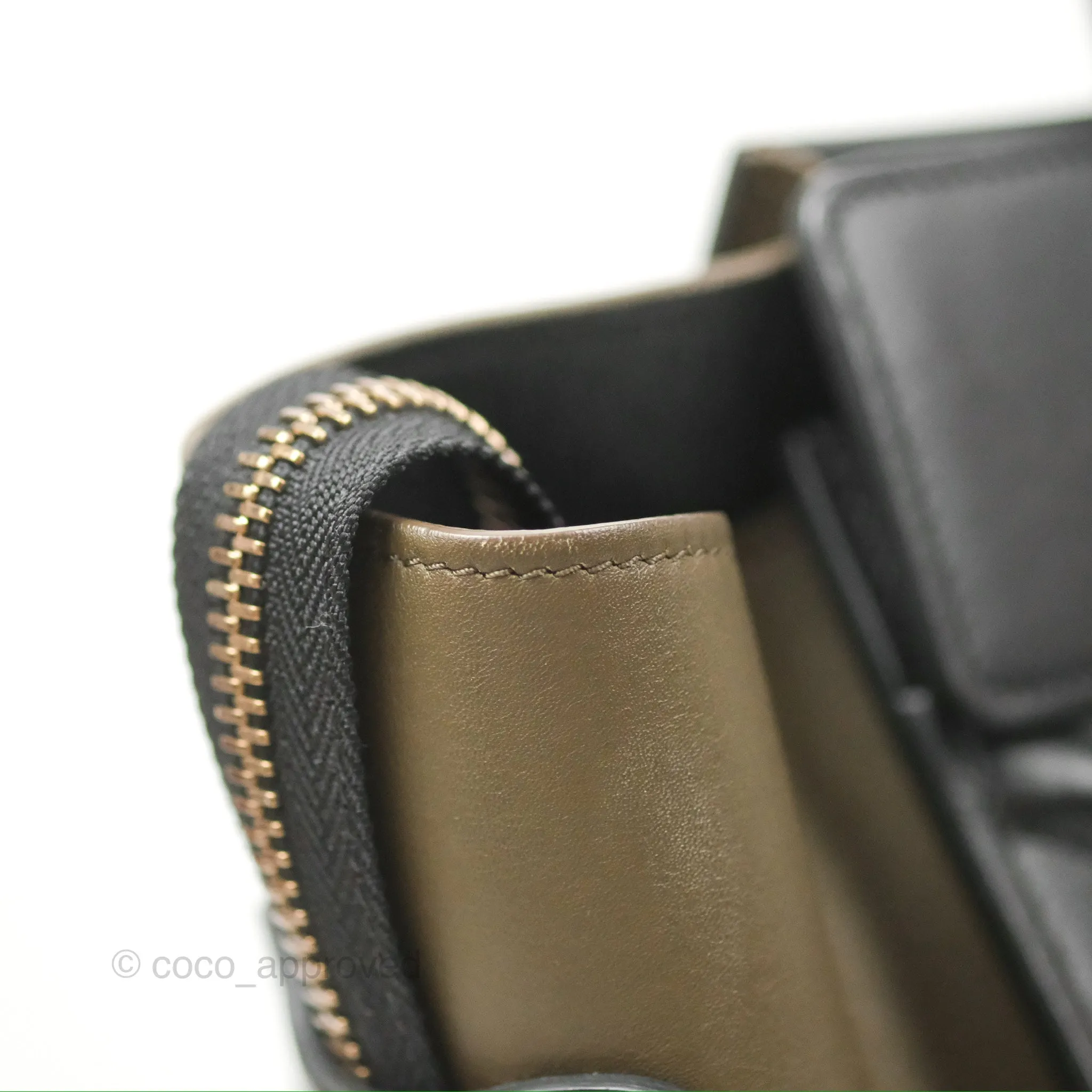 Celine Mini Luggage Bag Black/Brown/Ivory Calfskin