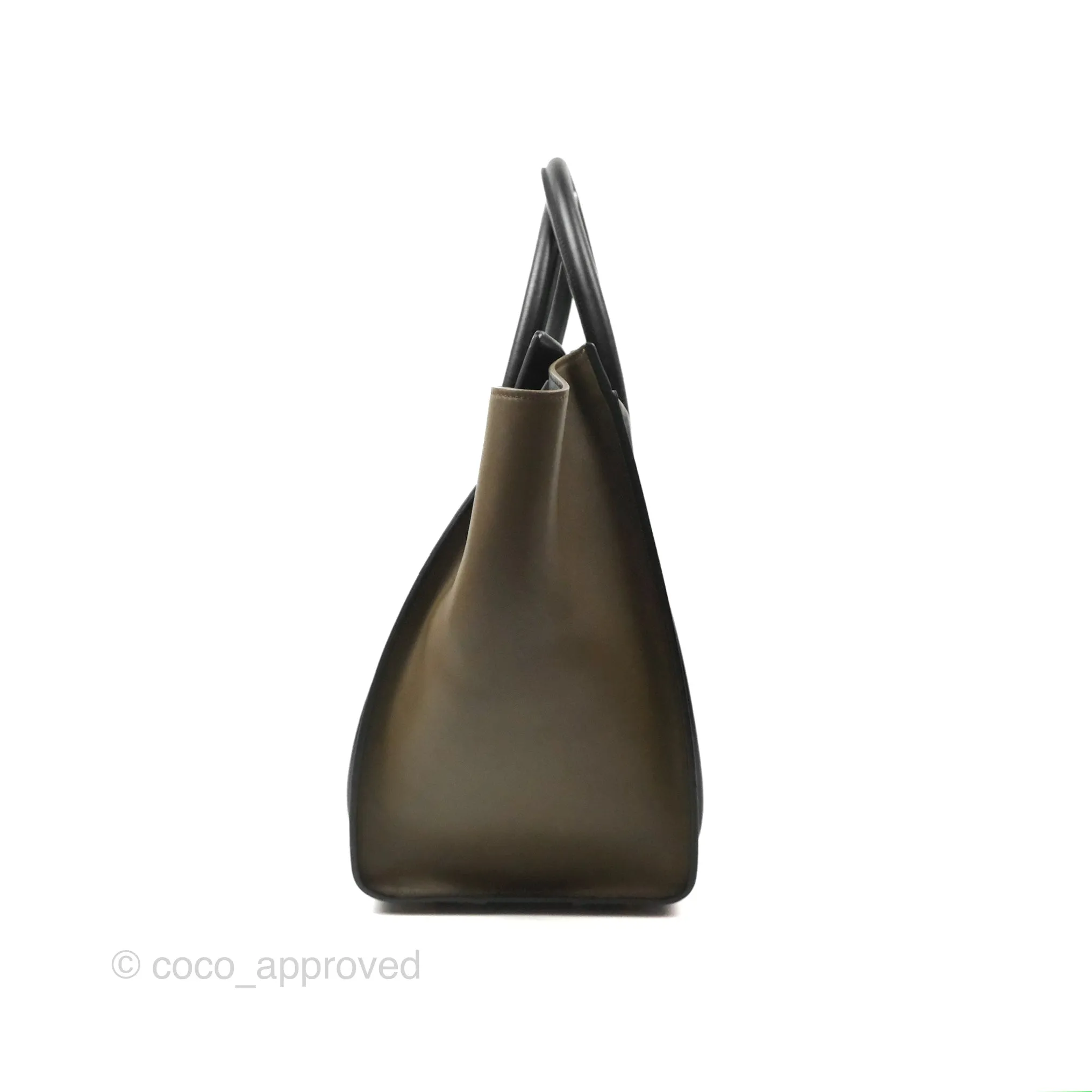 Celine Mini Luggage Bag Black/Brown/Ivory Calfskin