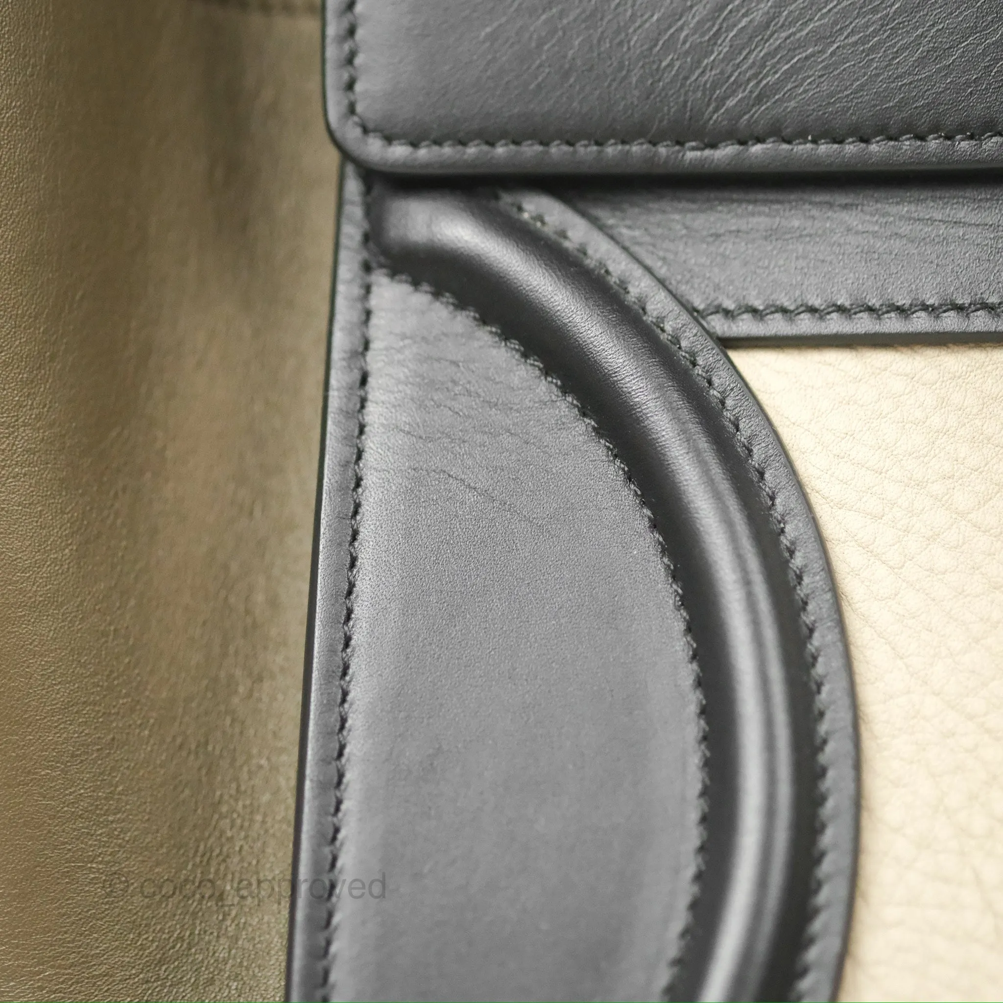 Celine Mini Luggage Bag Black/Brown/Ivory Calfskin
