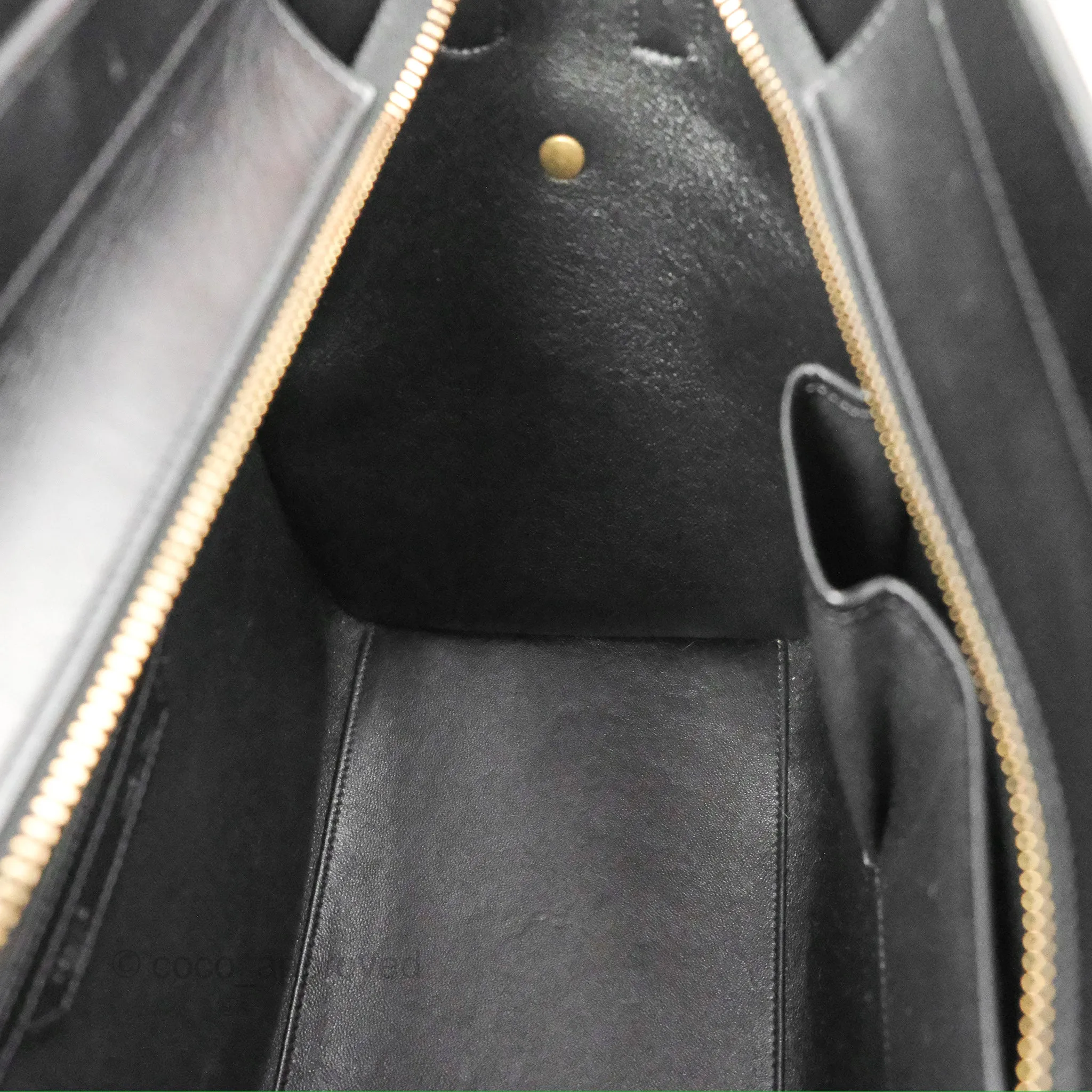 Celine Mini Luggage Bag Black/Brown/Ivory Calfskin