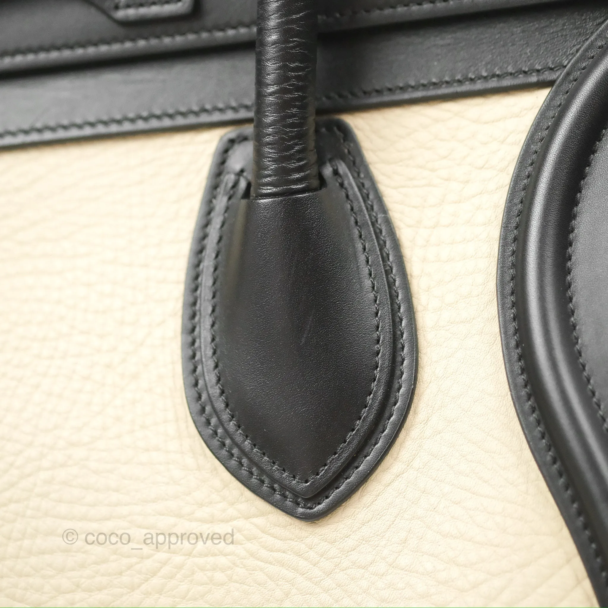 Celine Mini Luggage Bag Black/Brown/Ivory Calfskin