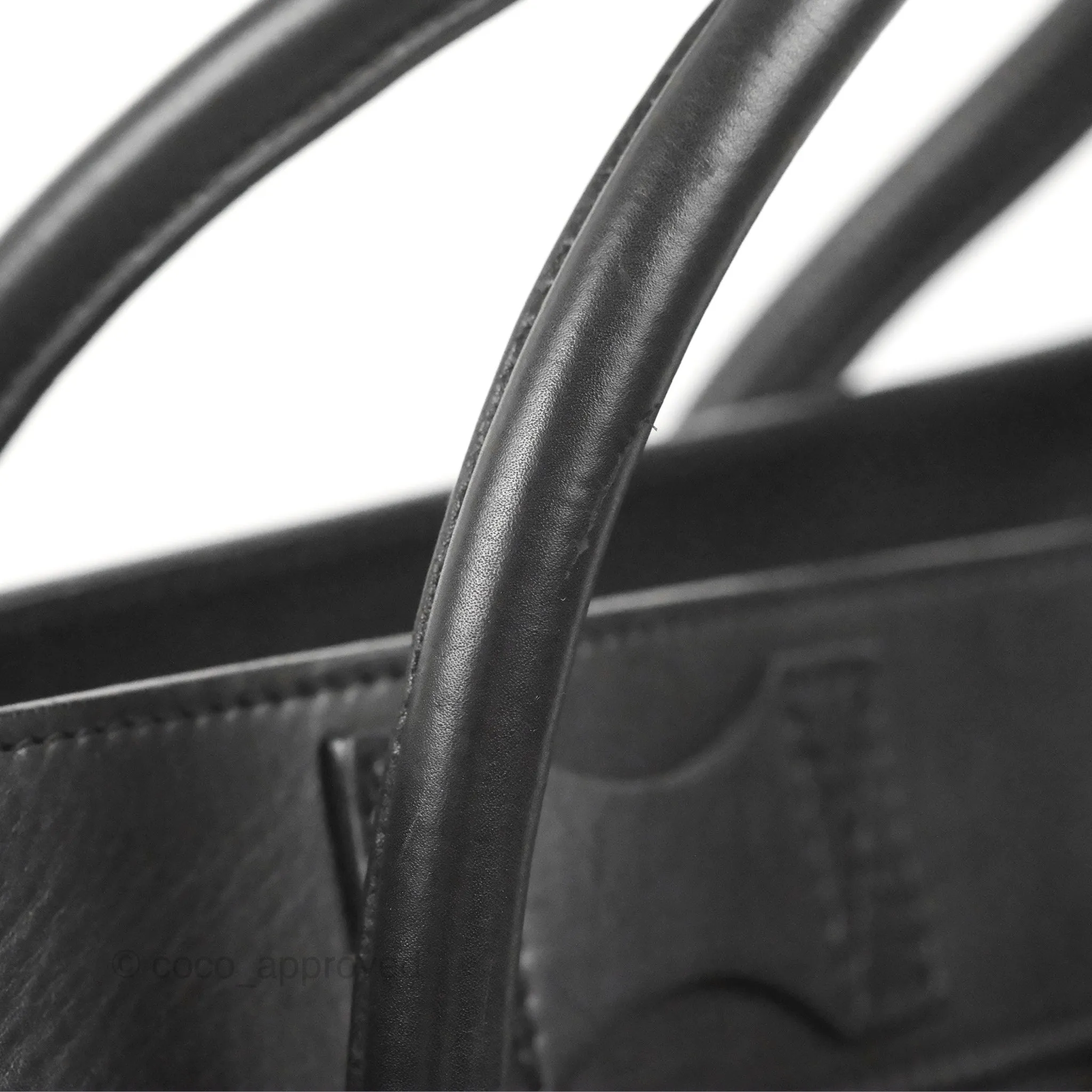 Celine Mini Luggage Bag Black/White Aged Calfskin