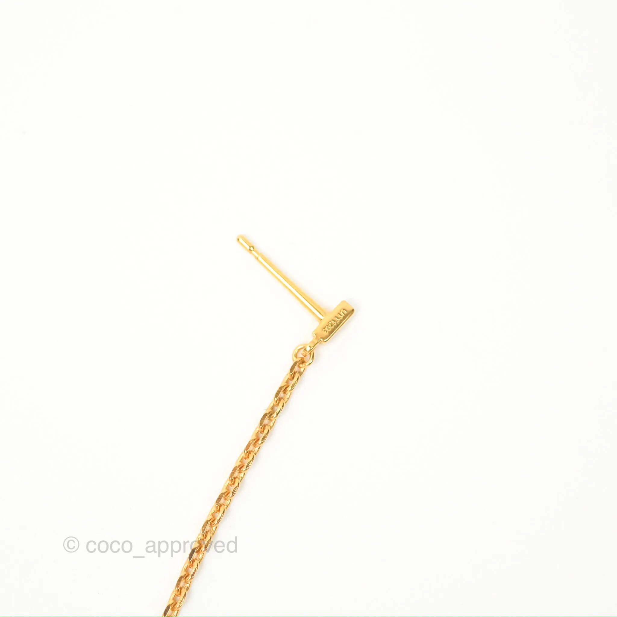 Celine Mini Triomphe Drop Earrings Gold