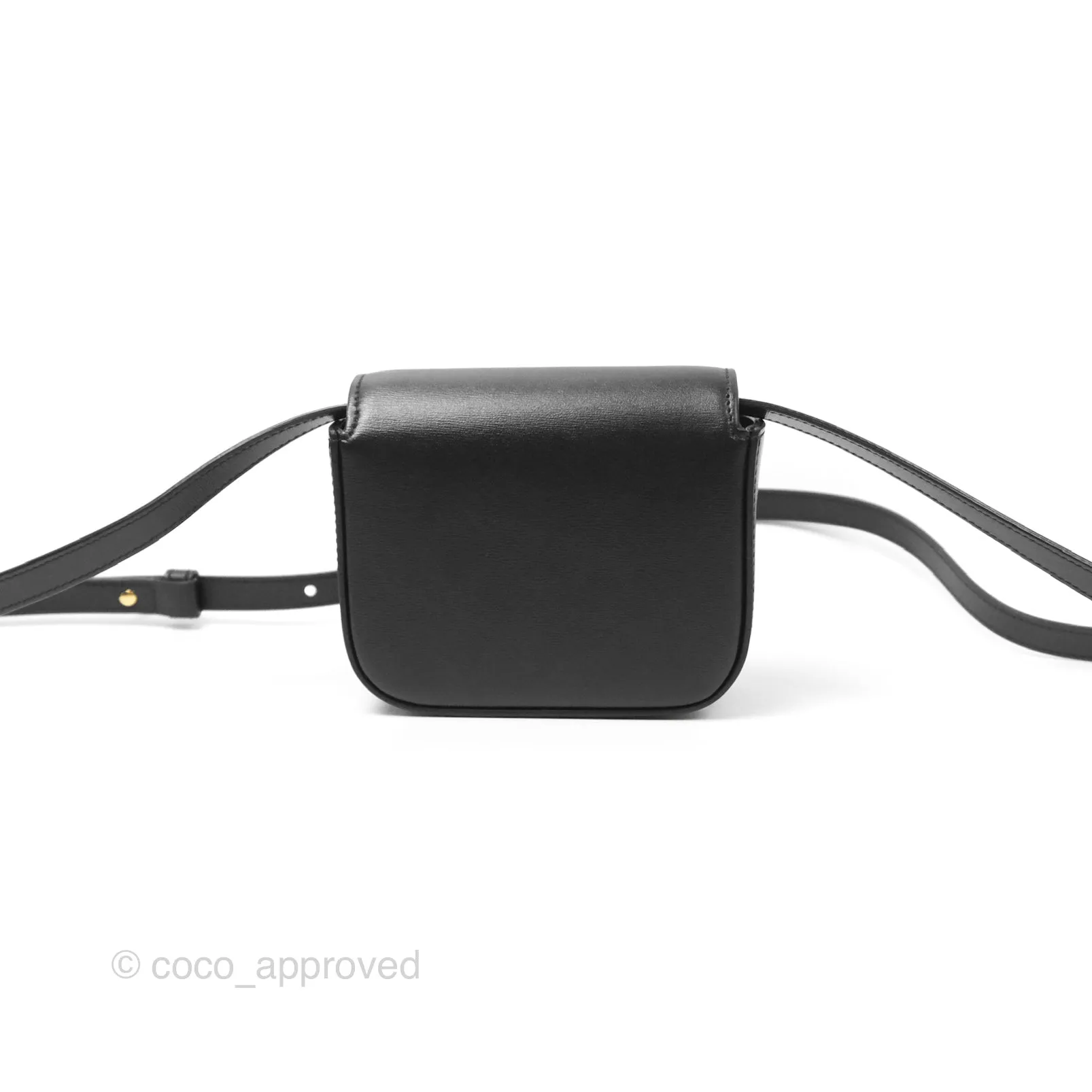 Celine Mini Triomphe Shiny Calfskin Black