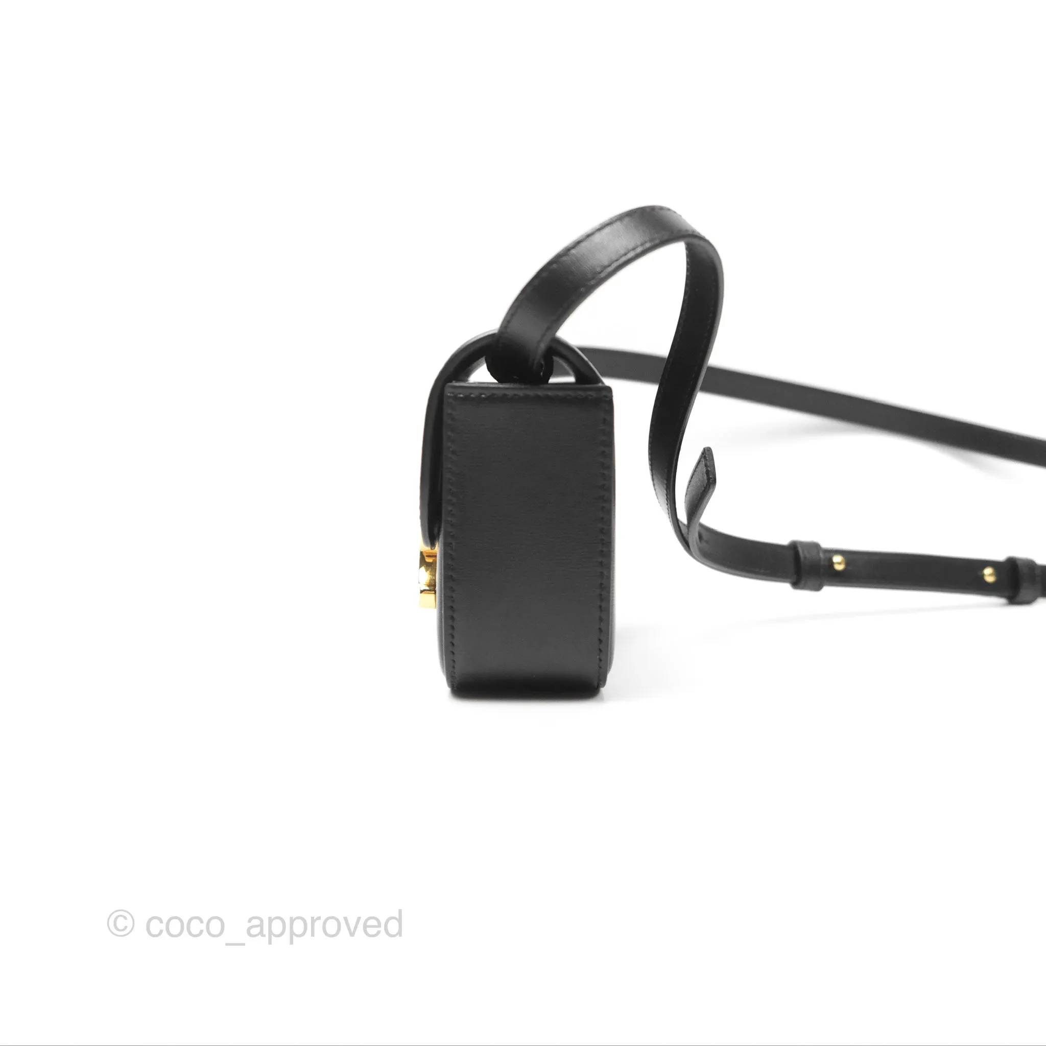 Celine Mini Triomphe Shiny Calfskin Black