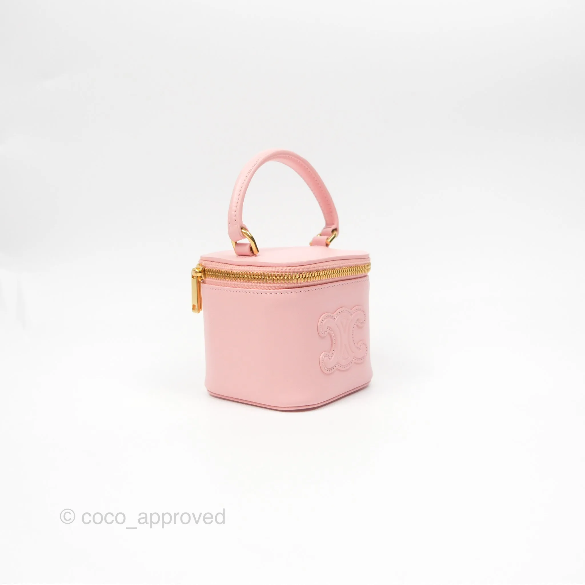 Celine Mini Vanity Case Cuir Triomphe Smooth Calfskin Light Pink