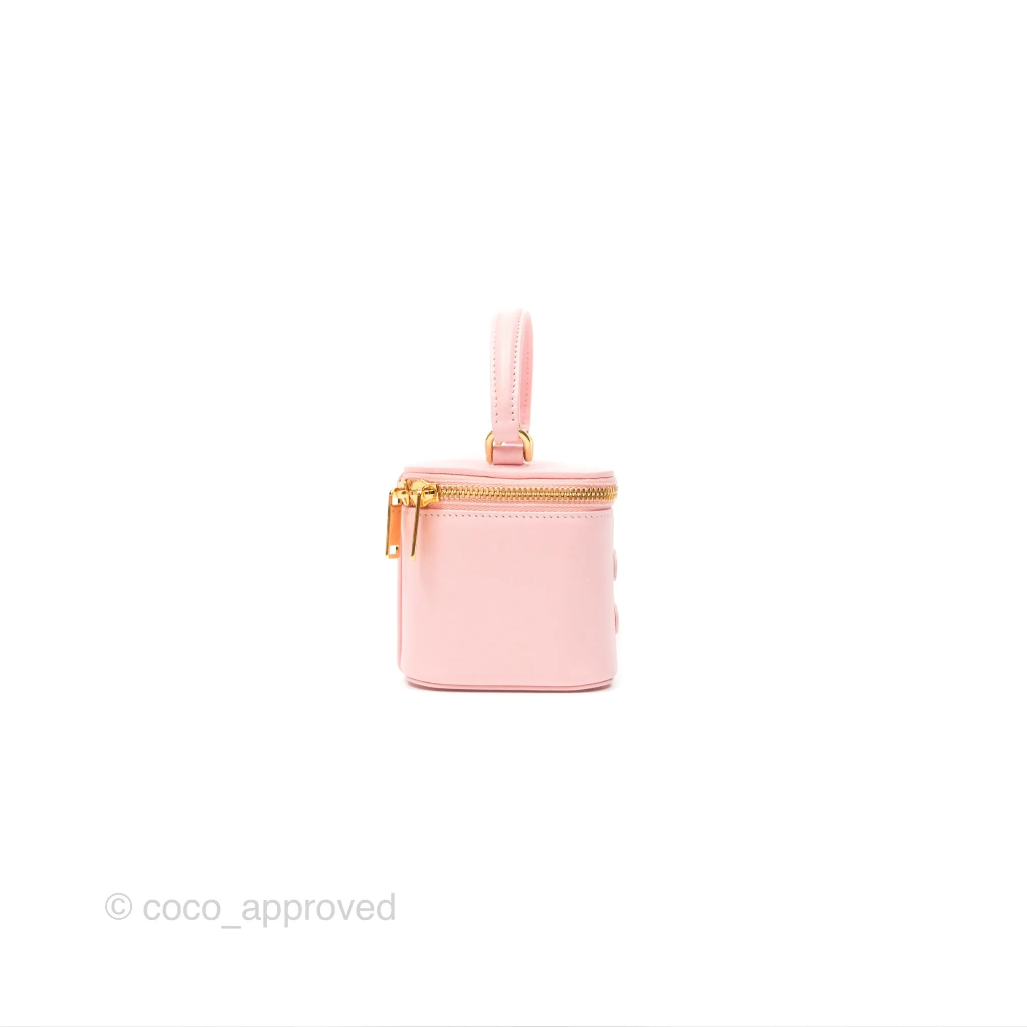 Celine Mini Vanity Case Cuir Triomphe Smooth Calfskin Light Pink