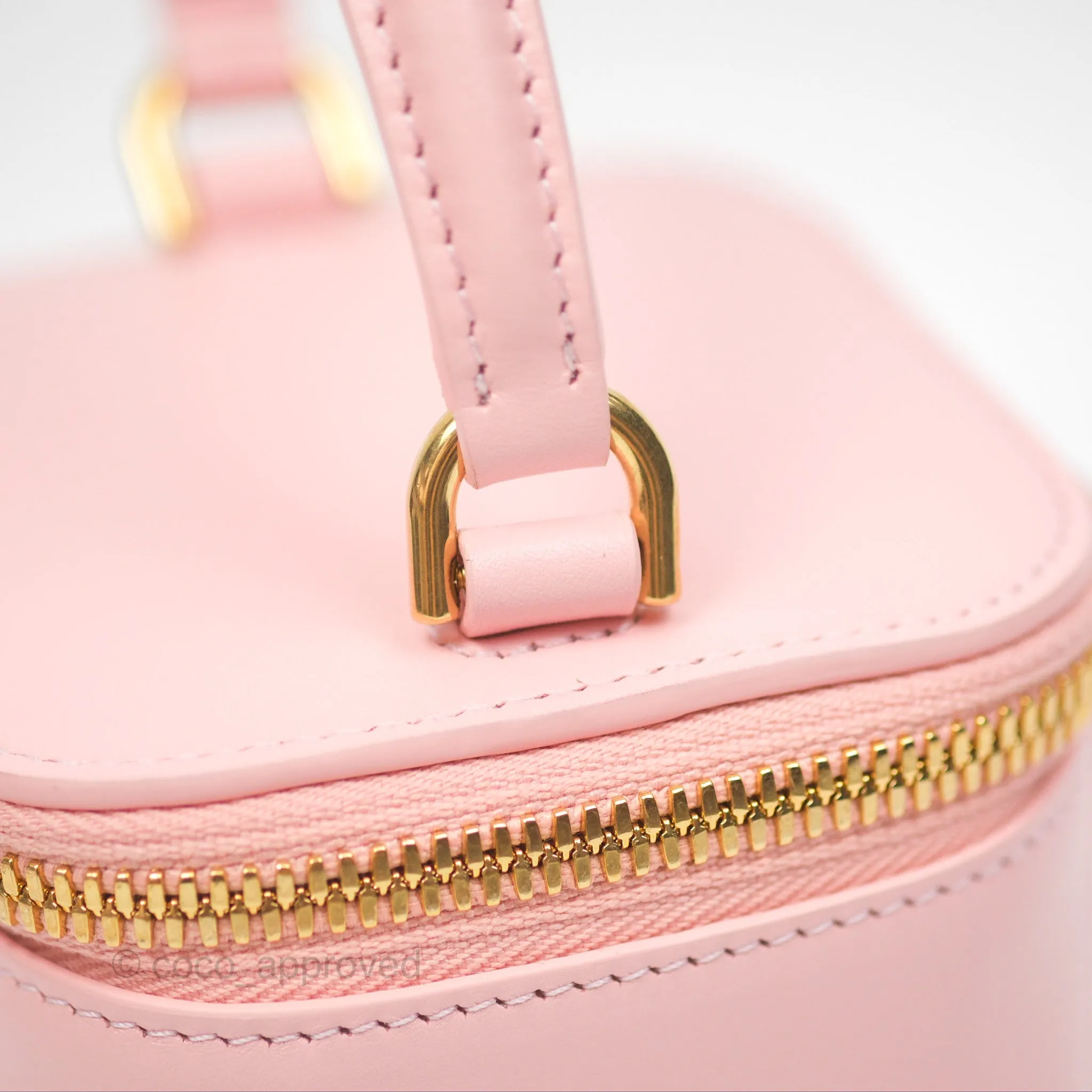 Celine Mini Vanity Case Cuir Triomphe Smooth Calfskin Light Pink