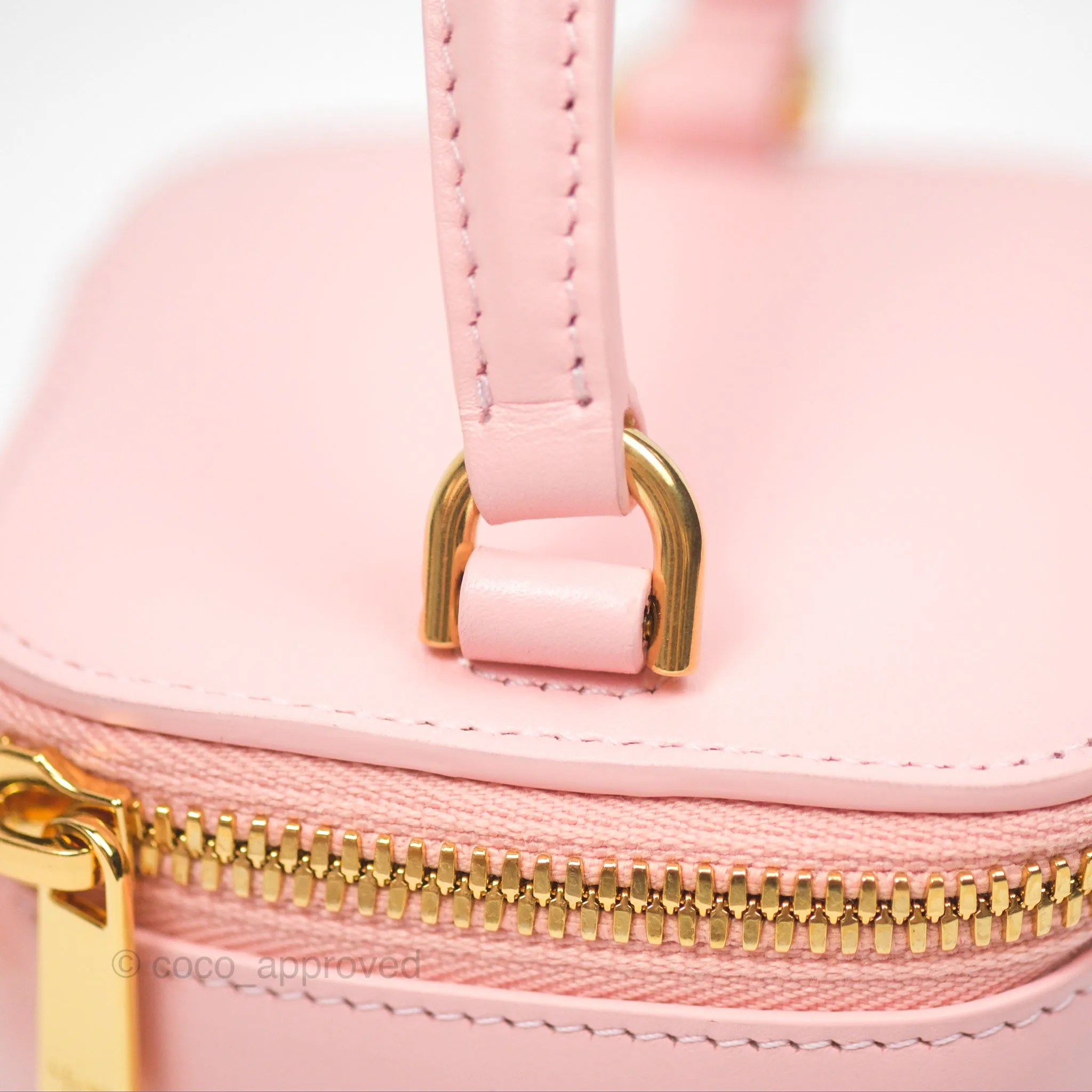 Celine Mini Vanity Case Cuir Triomphe Smooth Calfskin Light Pink