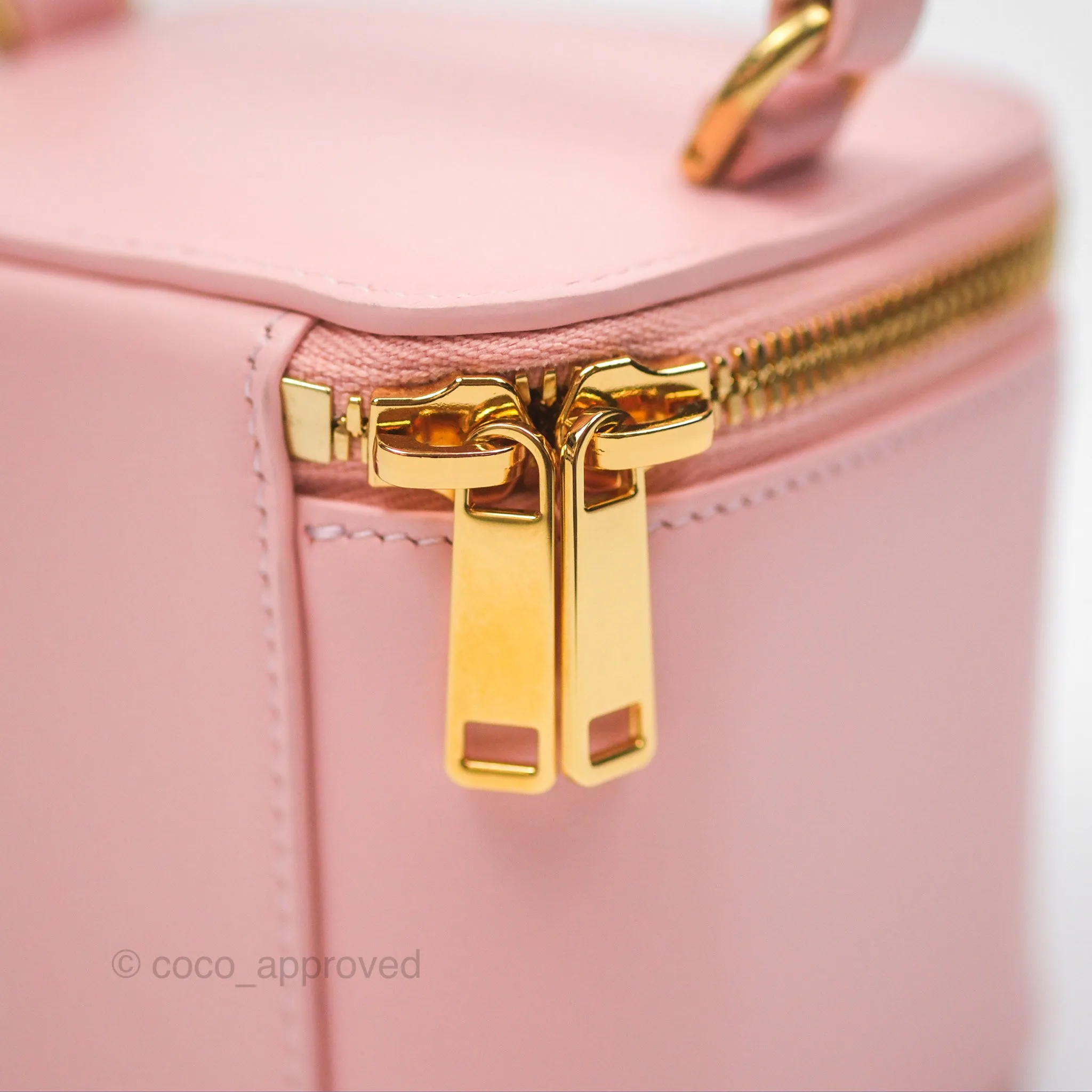 Celine Mini Vanity Case Cuir Triomphe Smooth Calfskin Light Pink