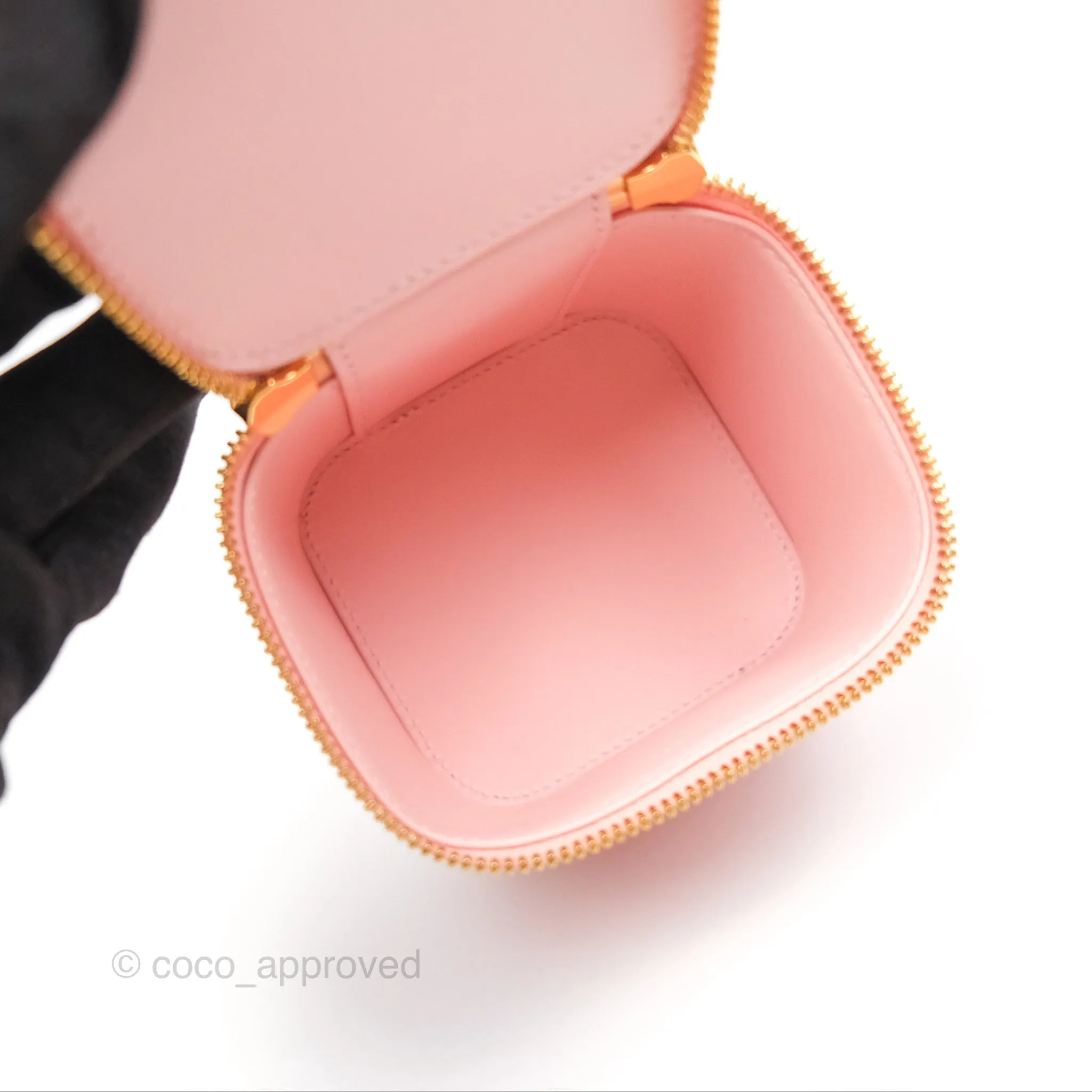 Celine Mini Vanity Case Cuir Triomphe Smooth Calfskin Light Pink