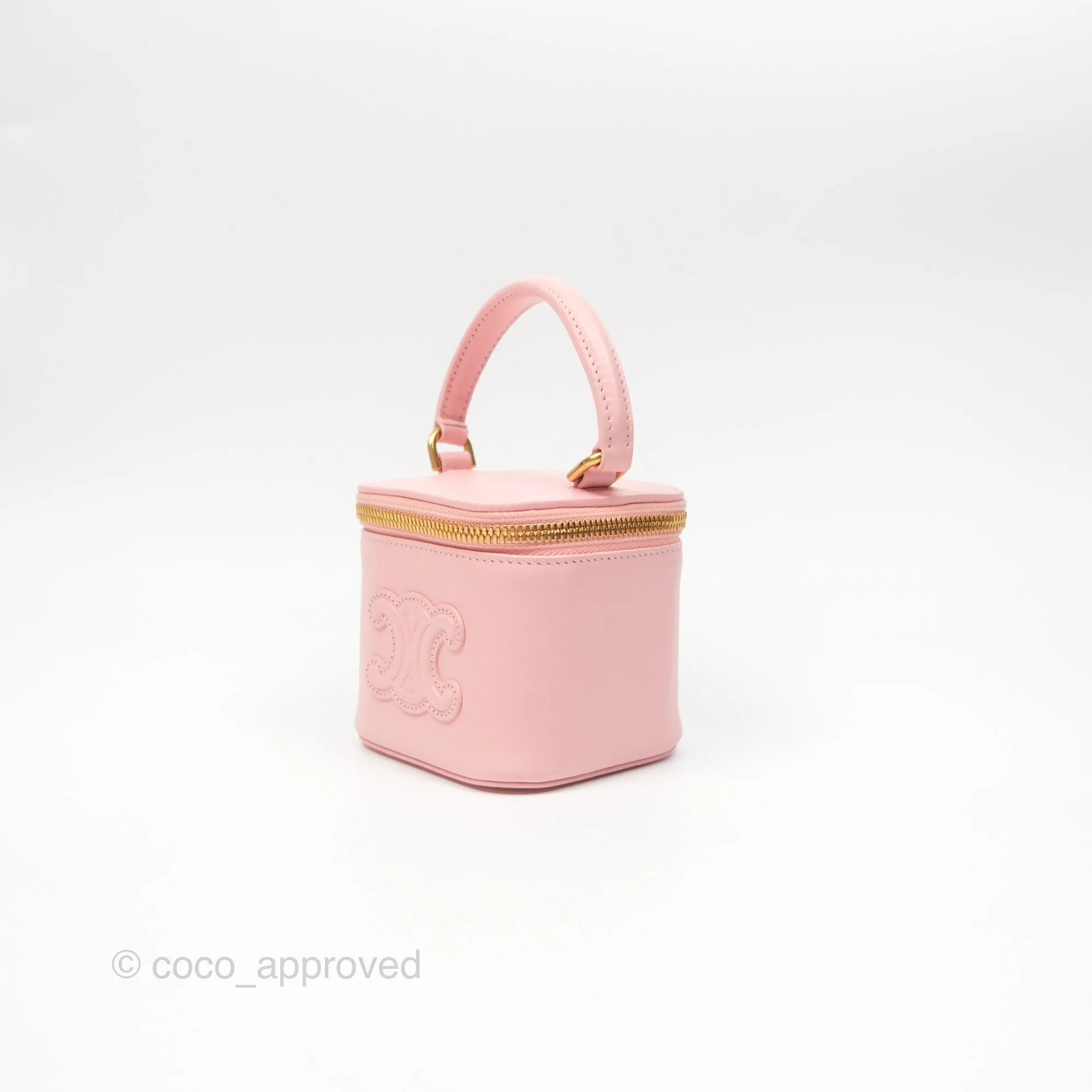Celine Mini Vanity Case Cuir Triomphe Smooth Calfskin Light Pink