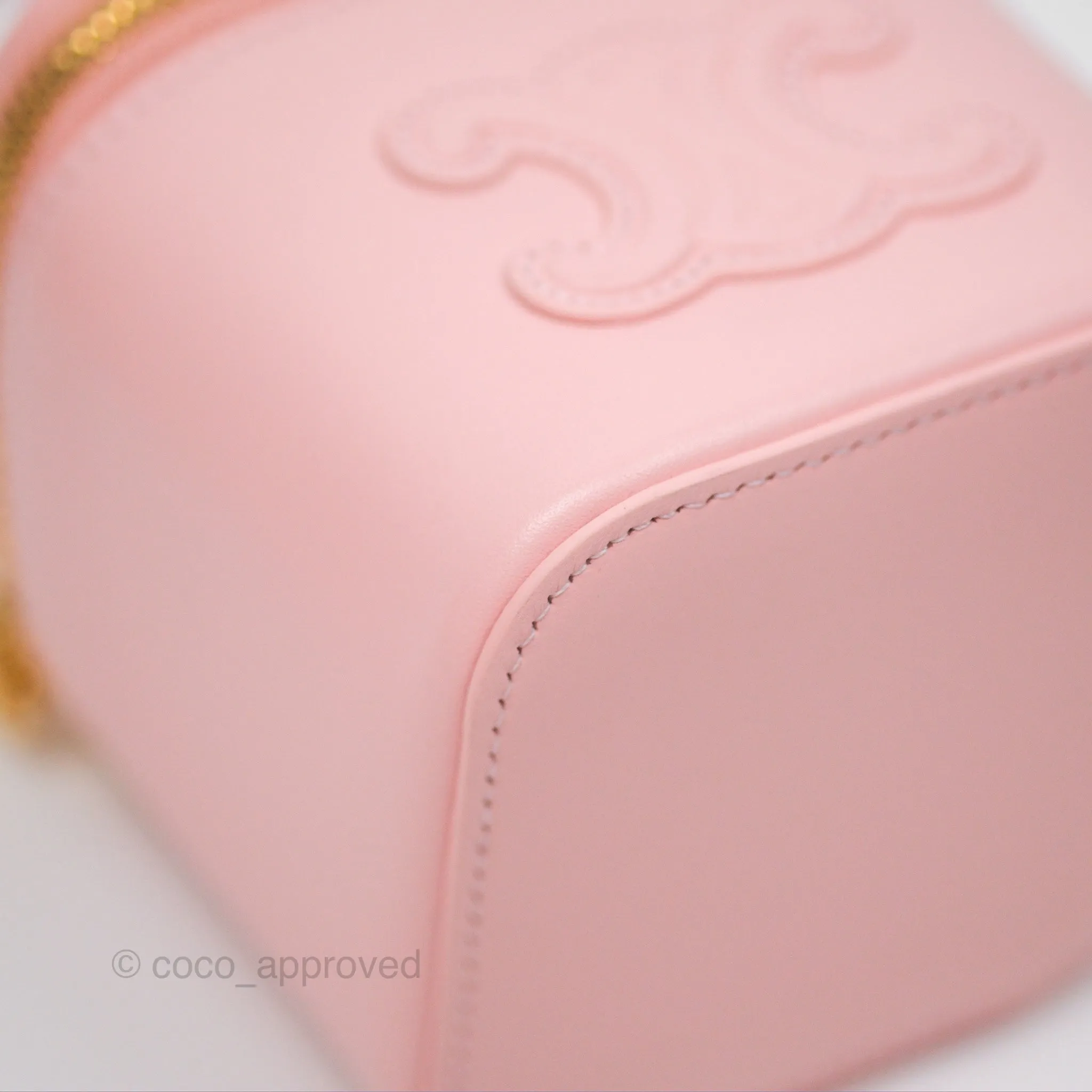 Celine Mini Vanity Case Cuir Triomphe Smooth Calfskin Light Pink