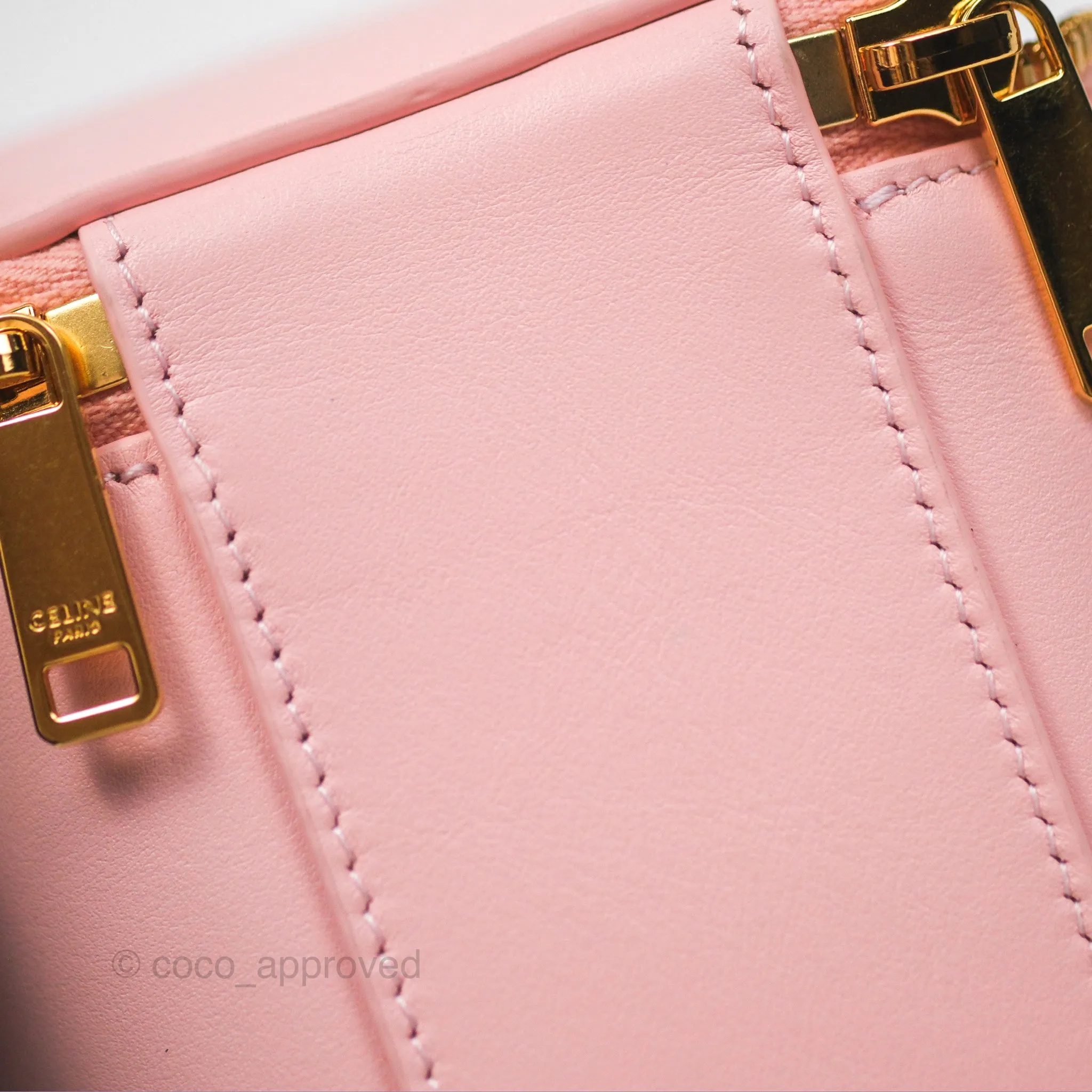 Celine Mini Vanity Case Cuir Triomphe Smooth Calfskin Light Pink