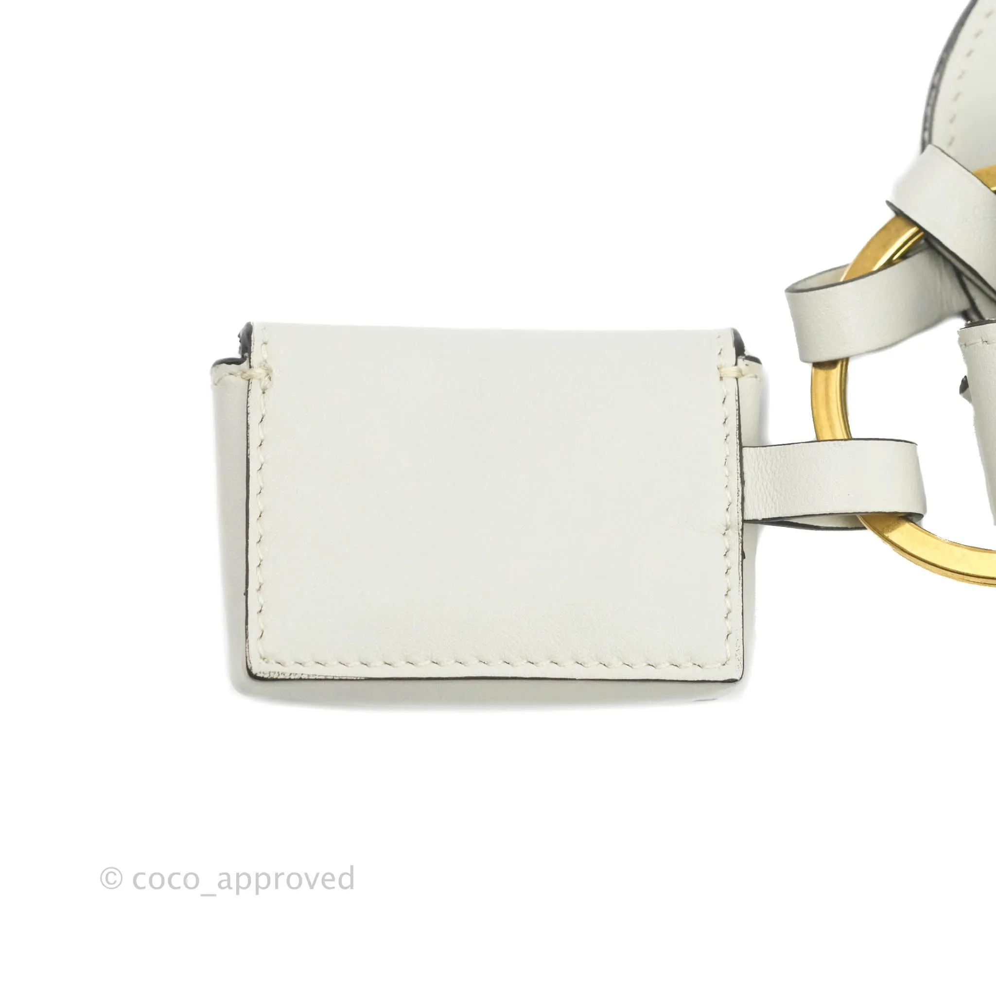 Celine Multi Key Ring Coin Card Case Light Grey Calfskin