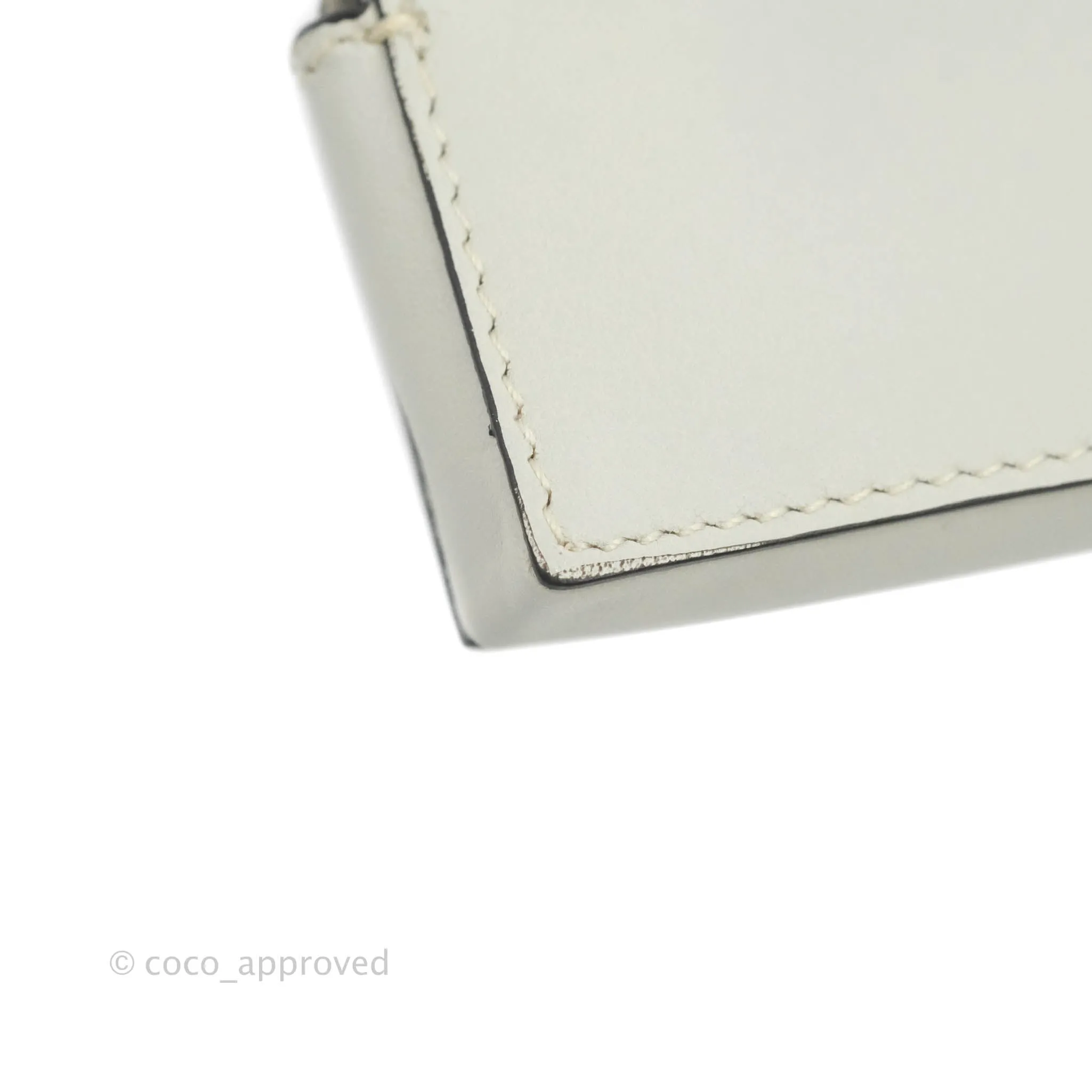 Celine Multi Key Ring Coin Card Case Light Grey Calfskin